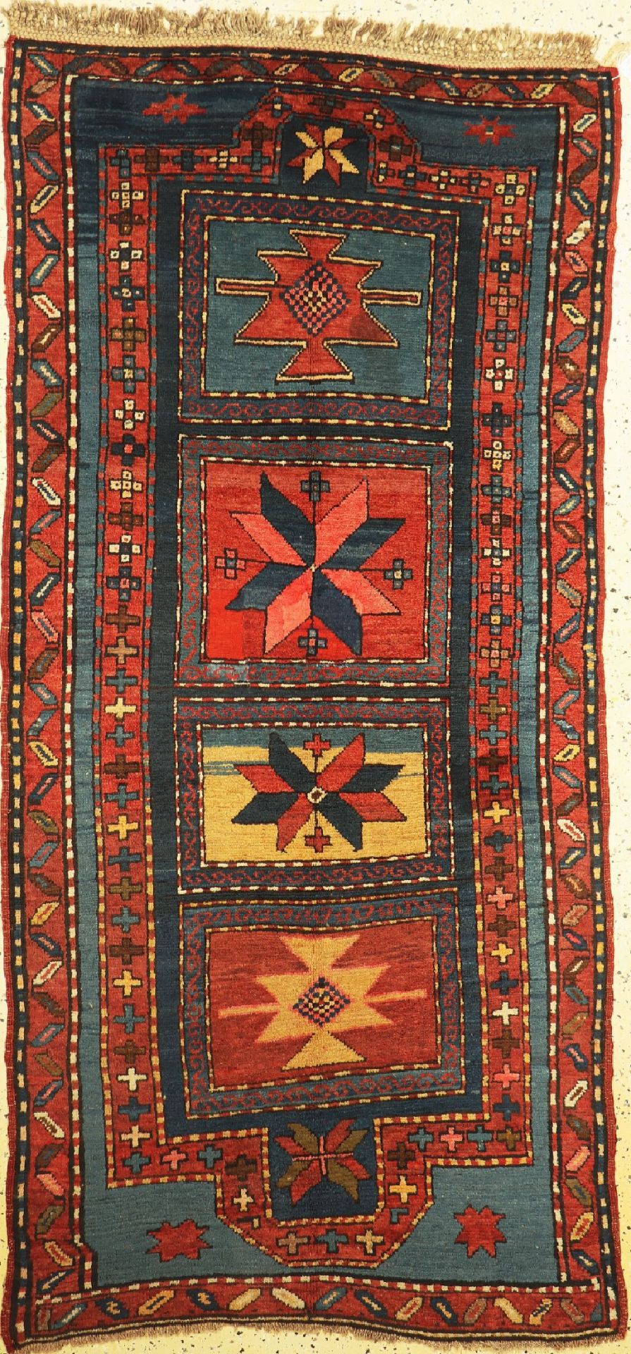 Antiker Kazak,   Kaukasus, um 1900, Wolle aufWolle, ca.