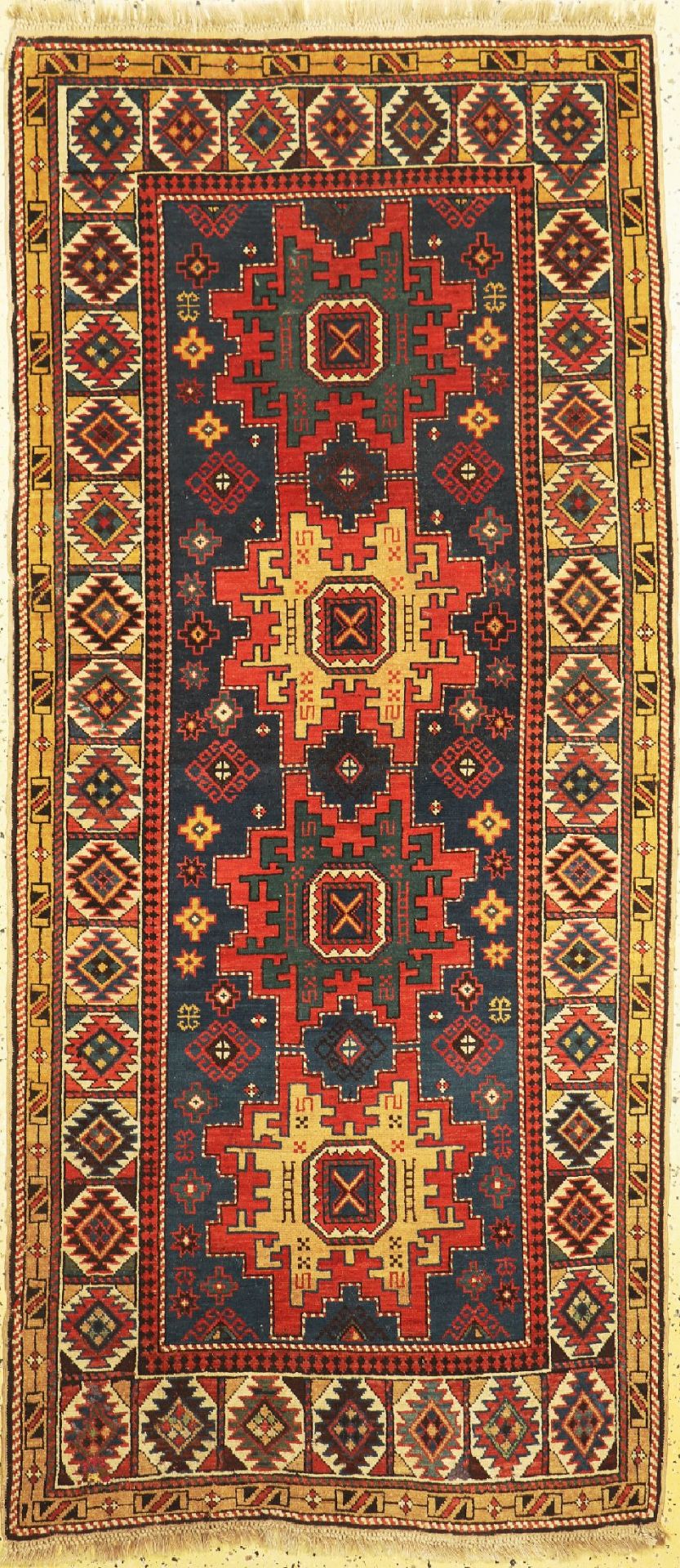 Antiker Kazak,   Kaukasus, 19.Jhd, Wolle auf Wolle, ca.
