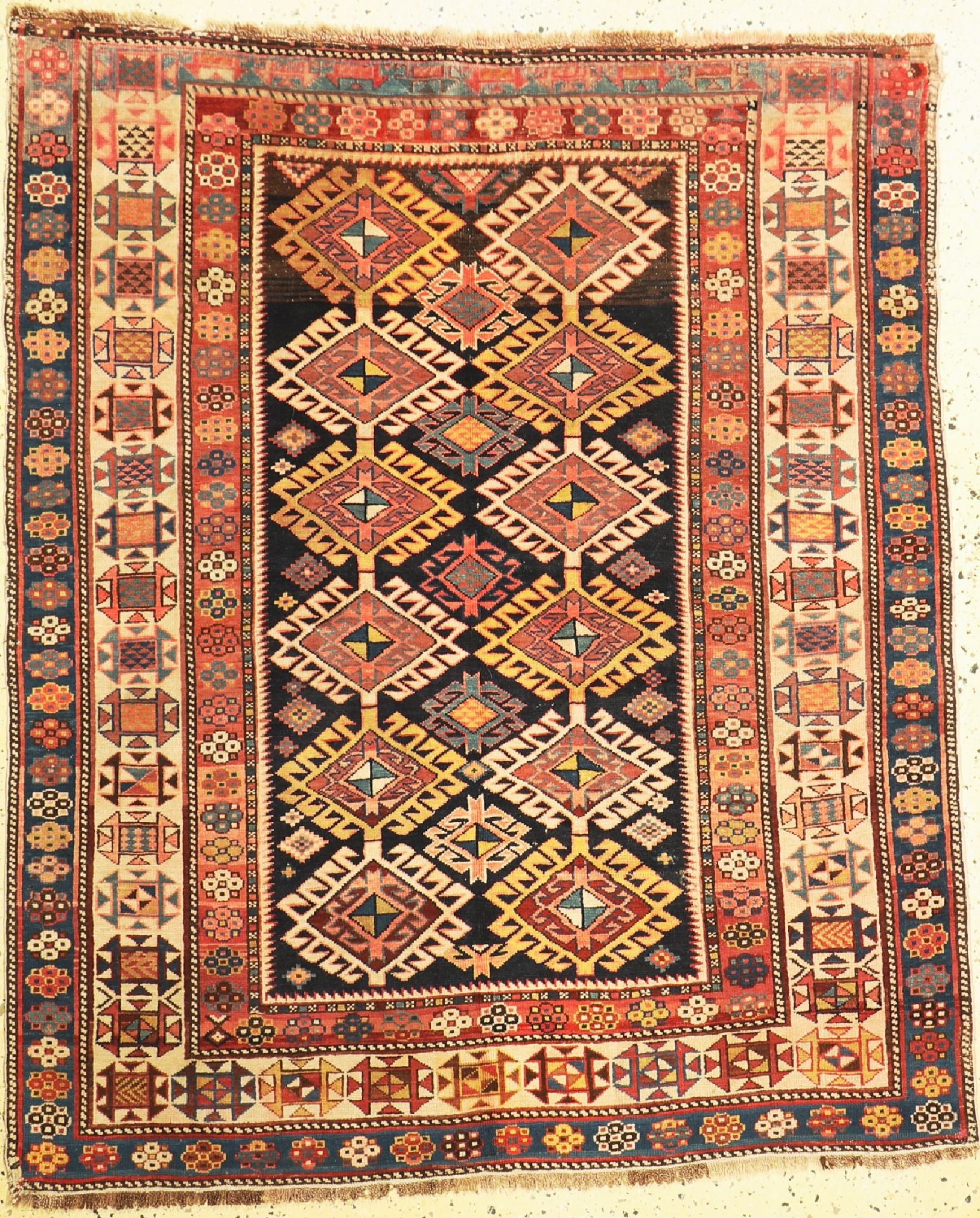 Antiker Schirwan,   Kaukasus, 19.Jhd, Wolle auf Wolle, ca.