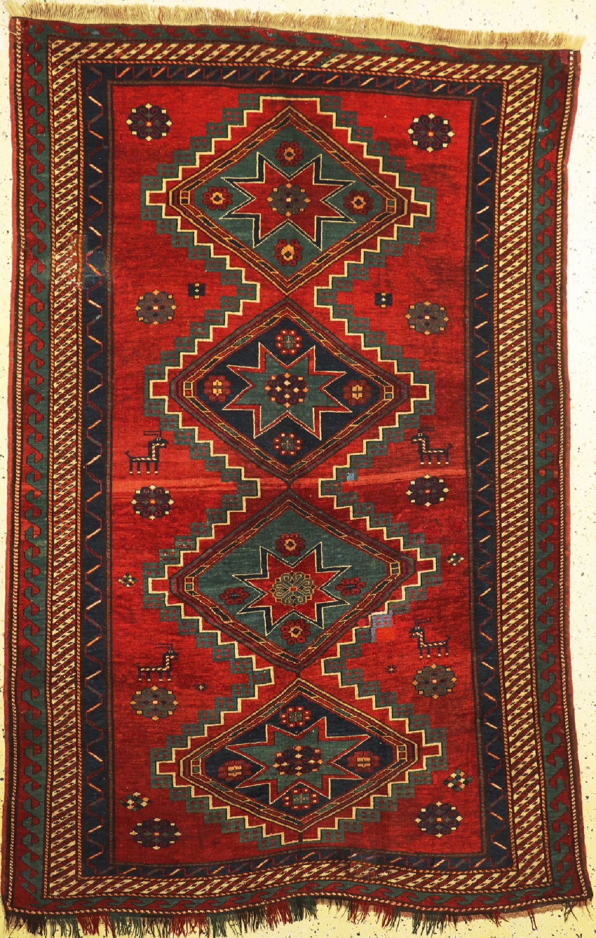 Antiker Kazak,   Kaukasus, um 1900, Wolle aufWolle, ca.