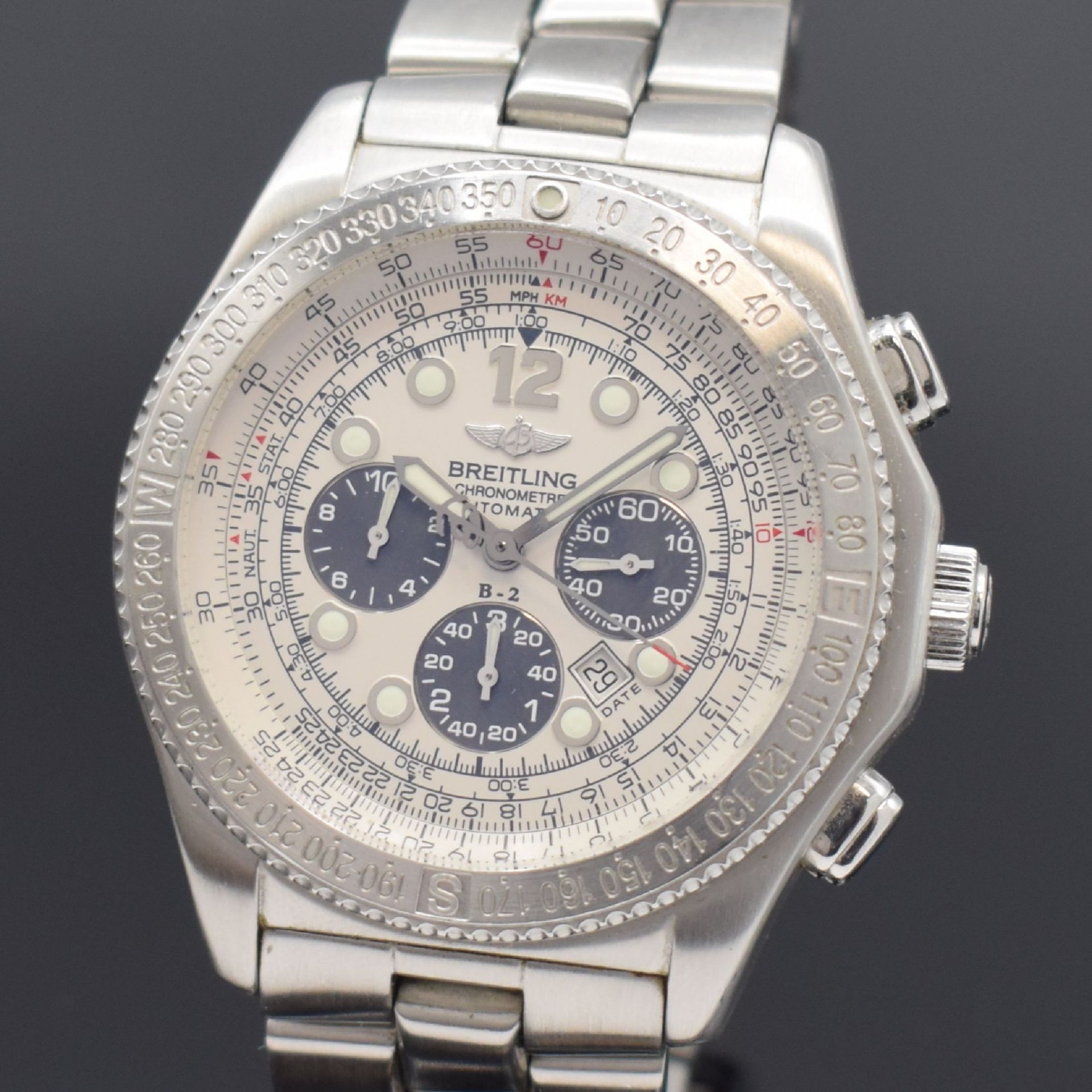 BREITLING Armbandchronograph Modell B-2 Referenz A42362, - Image 2 of 6