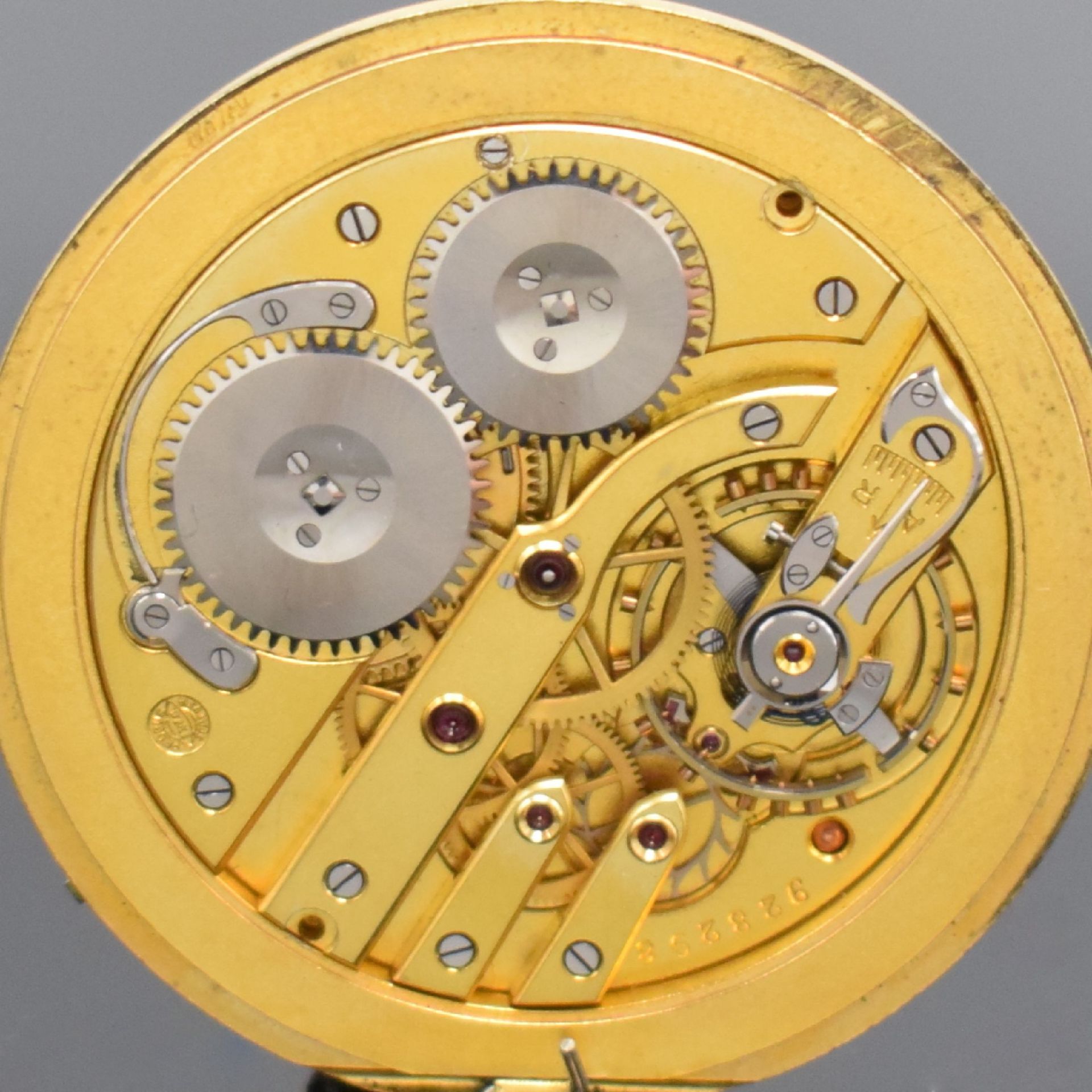 IWC Taschenuhrwerk Kaliber 73, Schweiz um 1930, gold. - Image 2 of 3