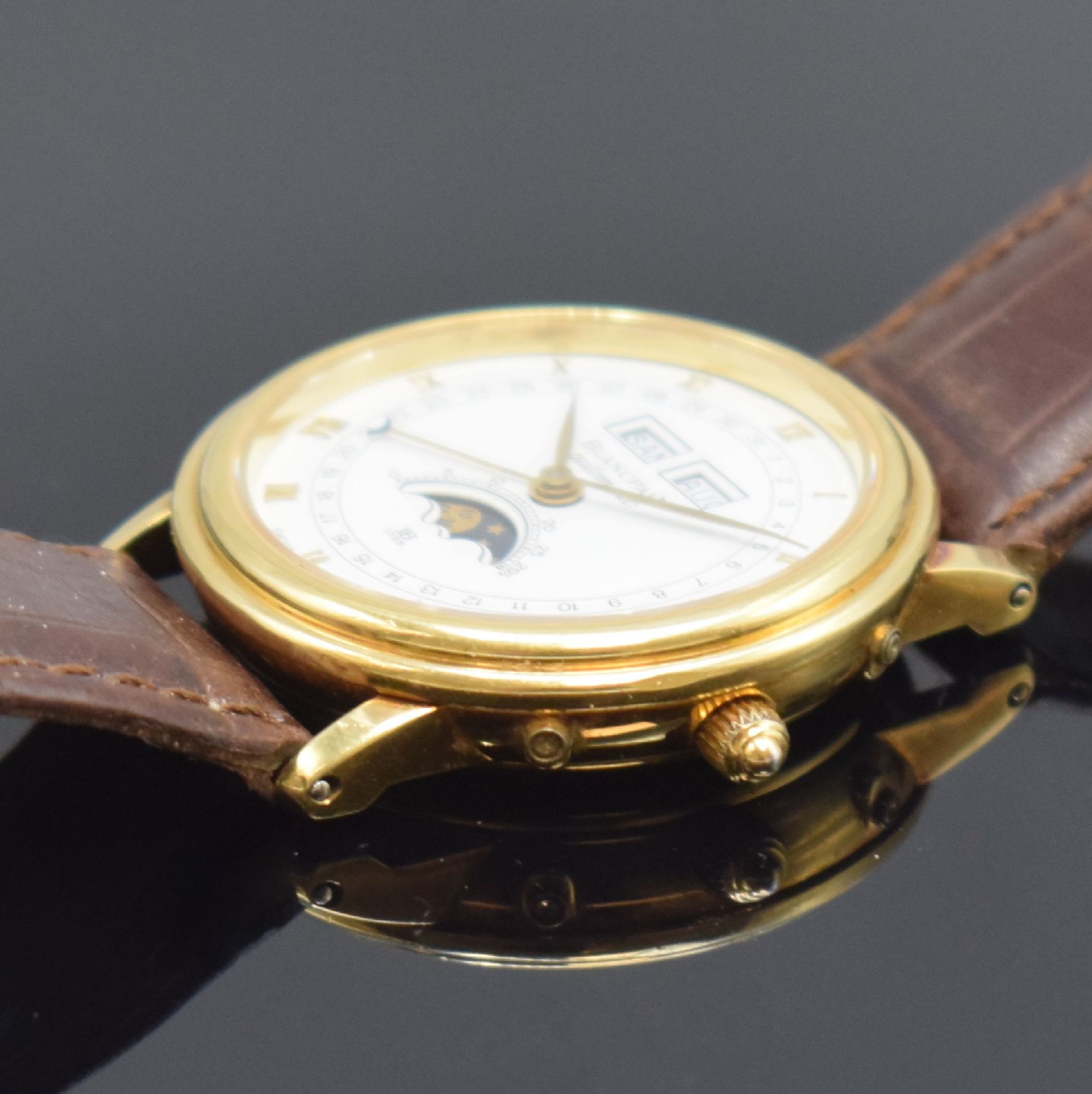 BLANCPAIN hochfeine astronomische Herrenarmbanduhr in GG - Image 4 of 10