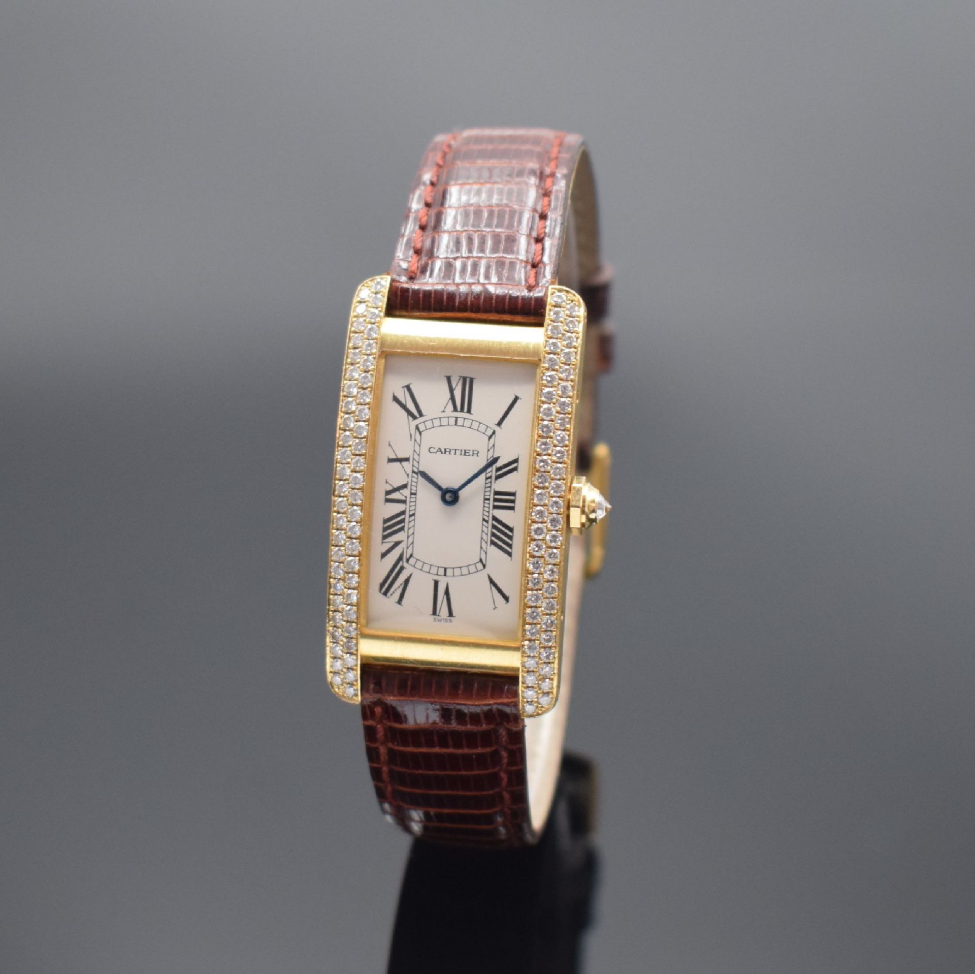 CARTIER Tank Americaine Armbanduhr in GG 750/000 mit