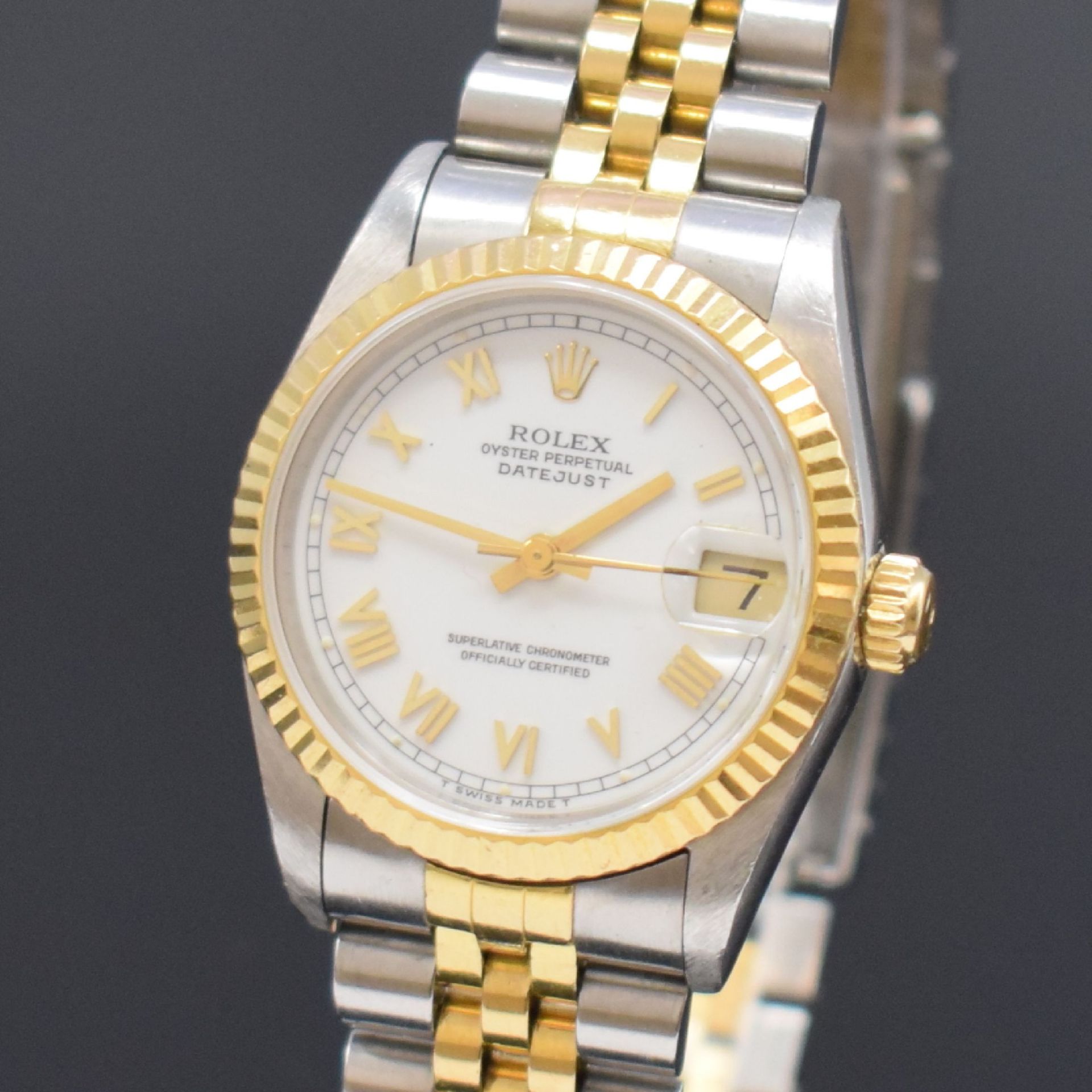 ROLEX Oyster Perpetual Datejust Armbanduhr in Stahl/Gold - Bild 2 aus 6