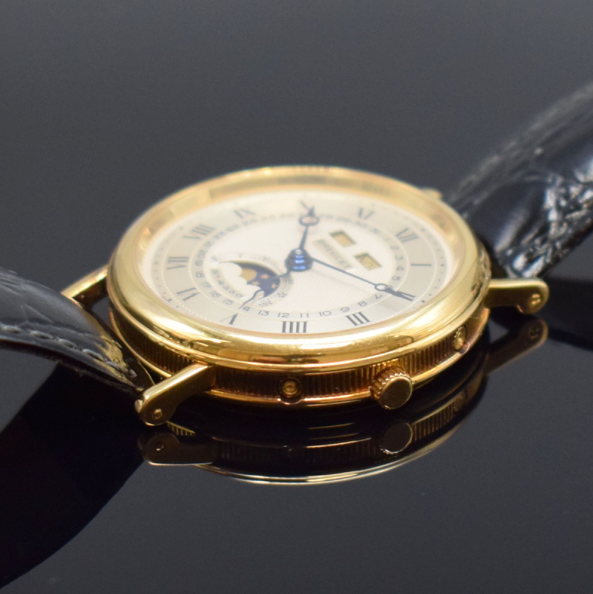 BREGUET Herrenarmbanduhr mit Vollkalender und Mondphase in - Image 4 of 9