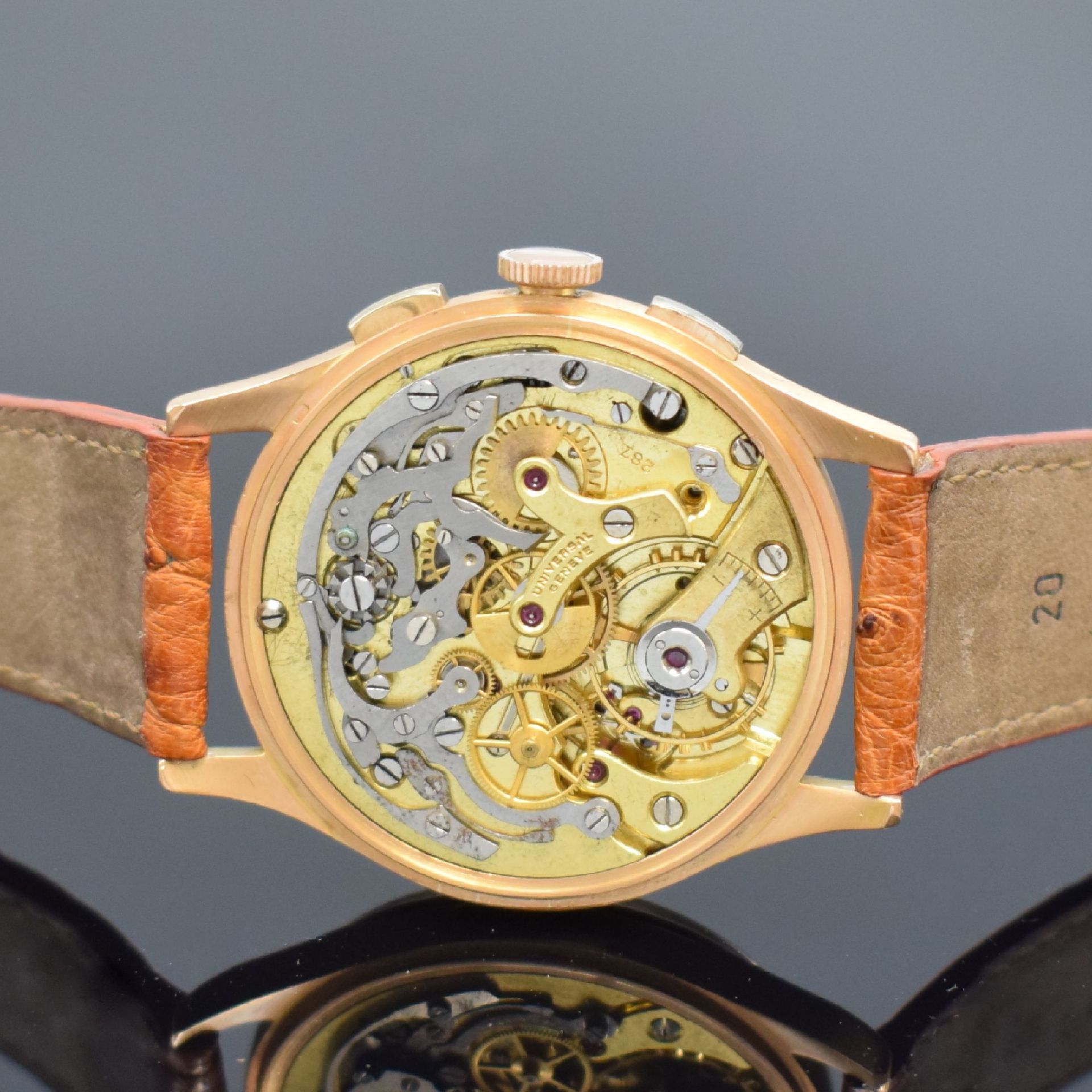 UNIVERSAL GENEVE Compax Schaltradchronograph in RG - Image 6 of 7