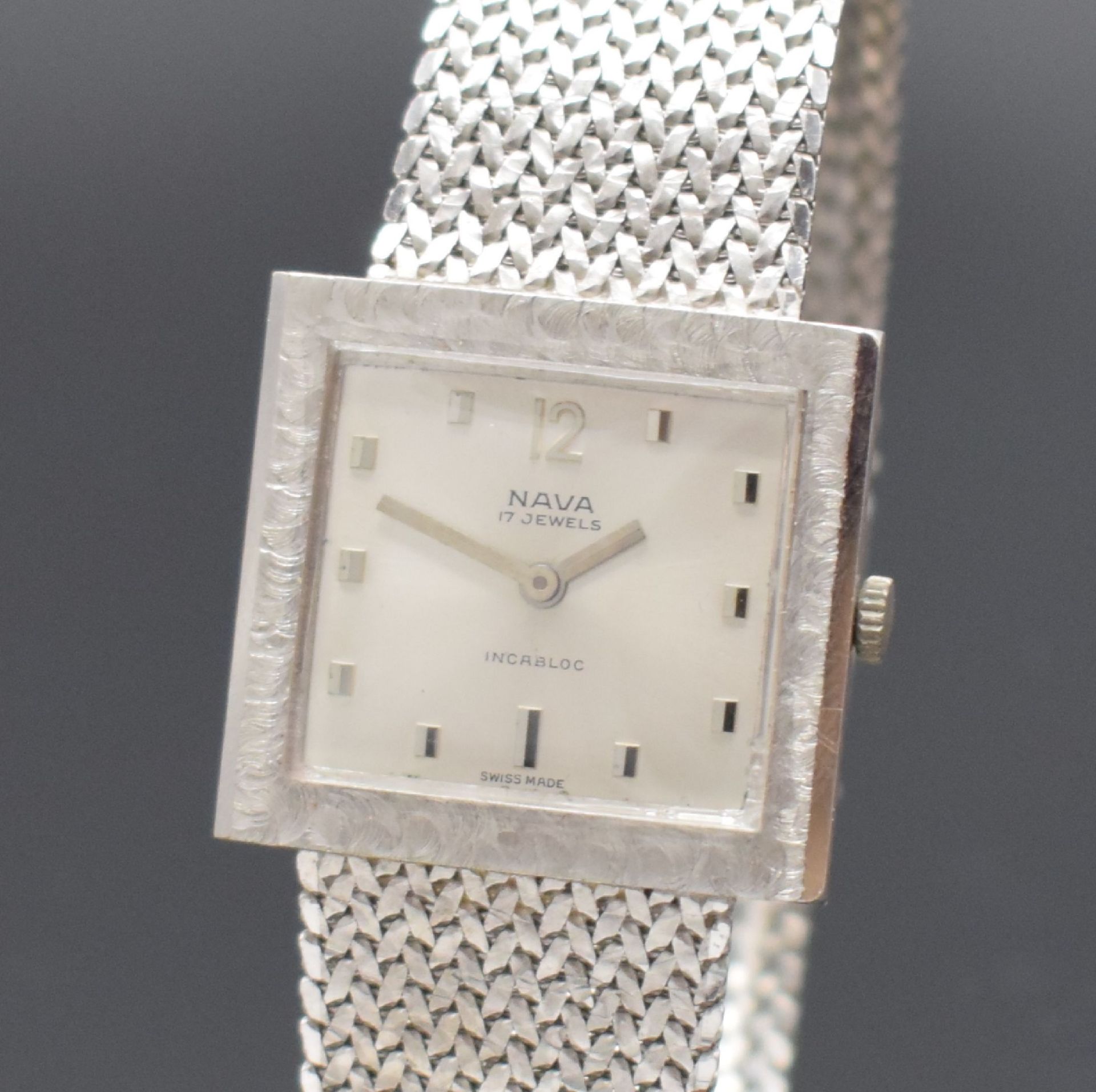 NAVA Armbanduhr in WG 585/000, Schweiz um 1970, - Bild 2 aus 5
