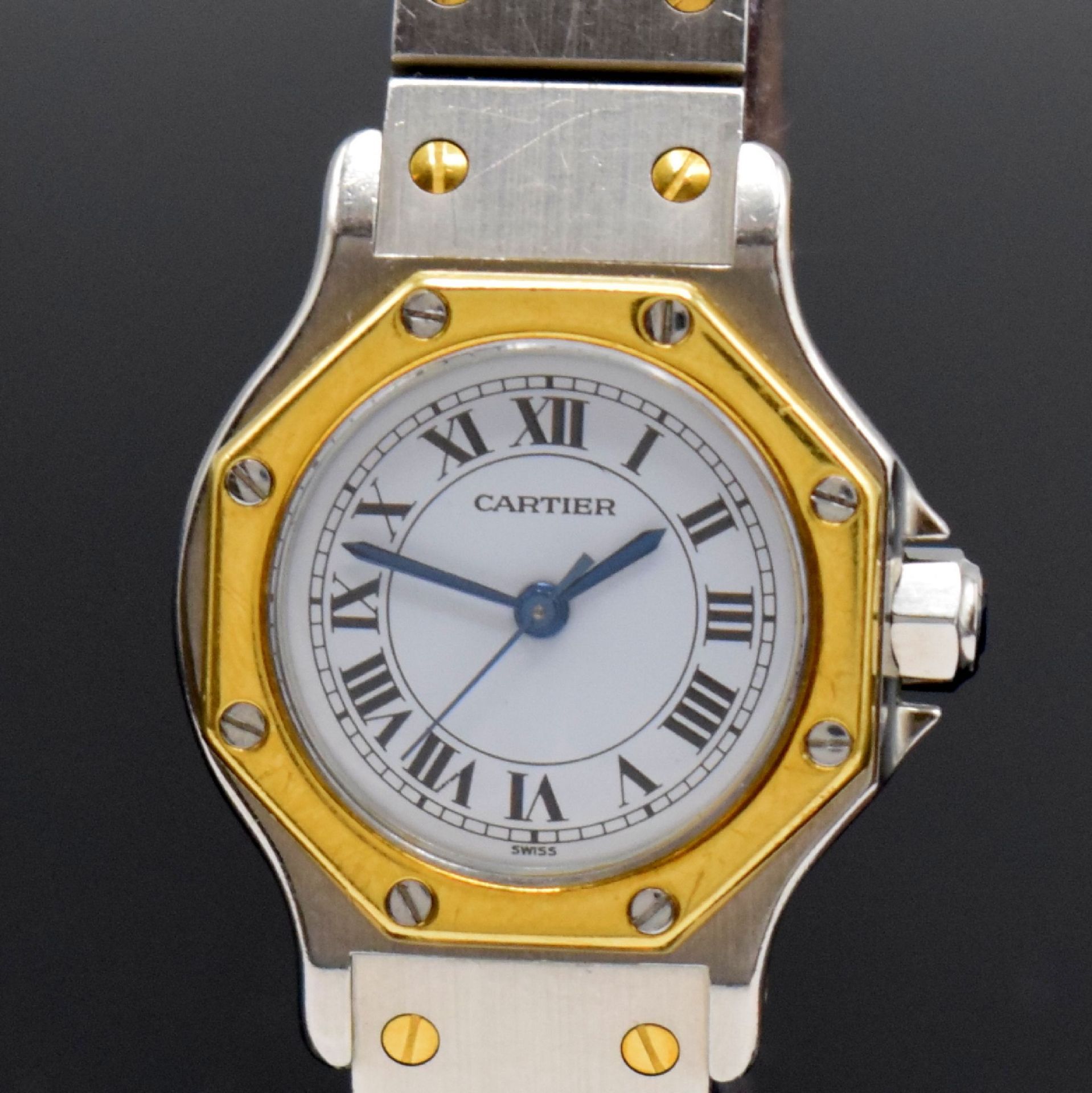 CARTIER Santos Damenarmbanduhr, Schweiz um 1985, - Bild 2 aus 6