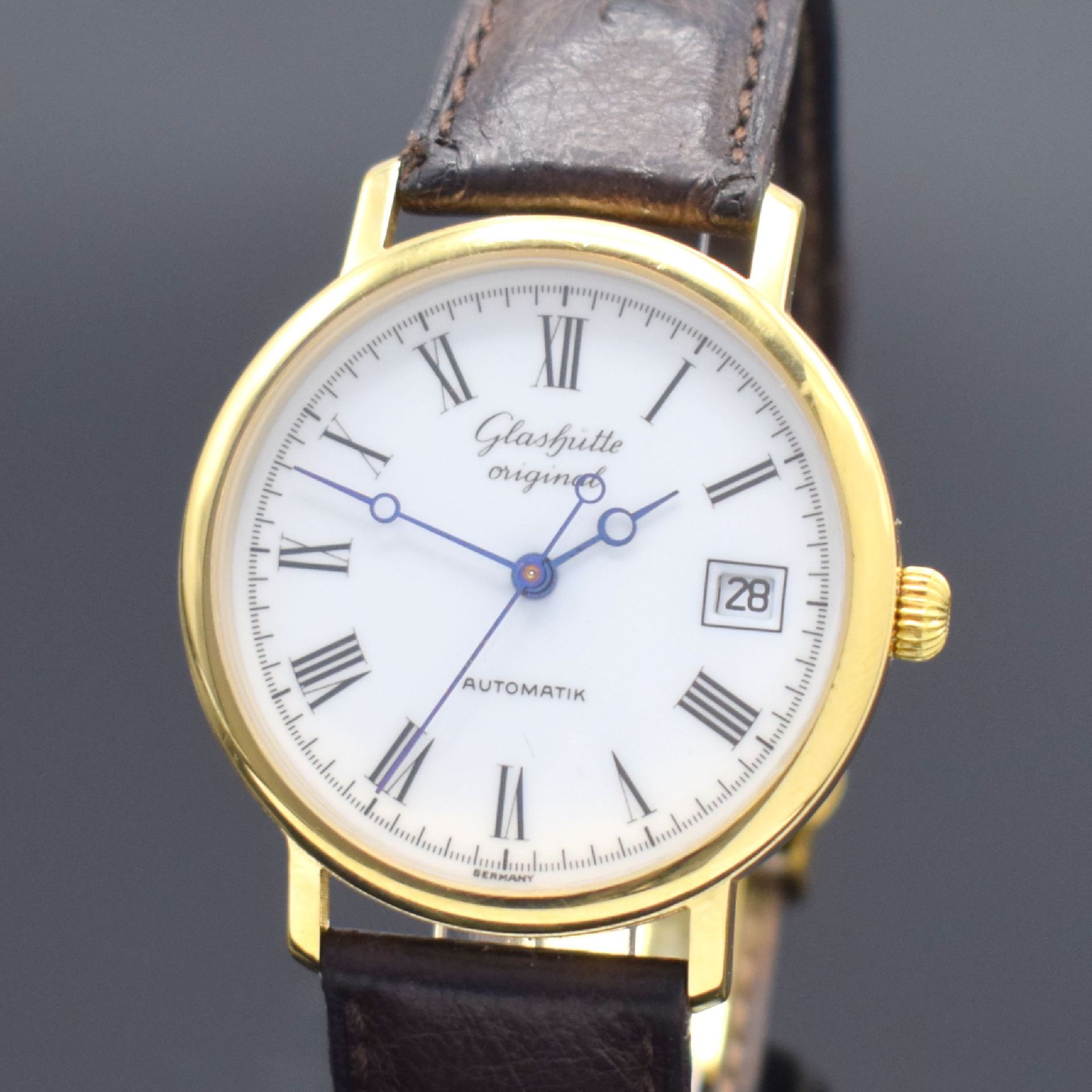 GLASHÜTTE ORIGINAL Herrenarmbanduhr, Deutschland um 1993, - Image 2 of 7