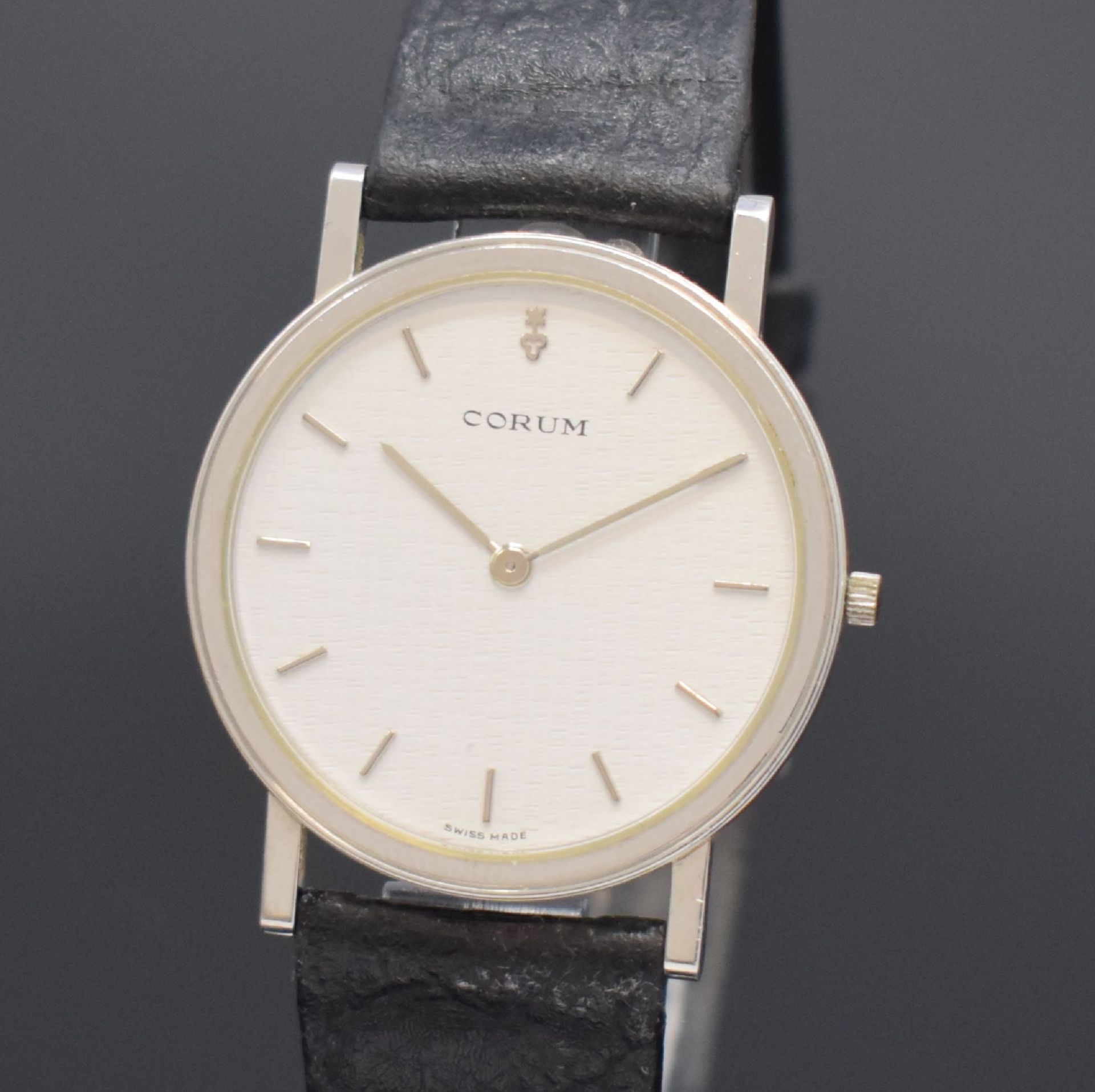 CORUM Armbanduhr in Platin, Schweiz um 1985, quarz, Boden - Image 2 of 5