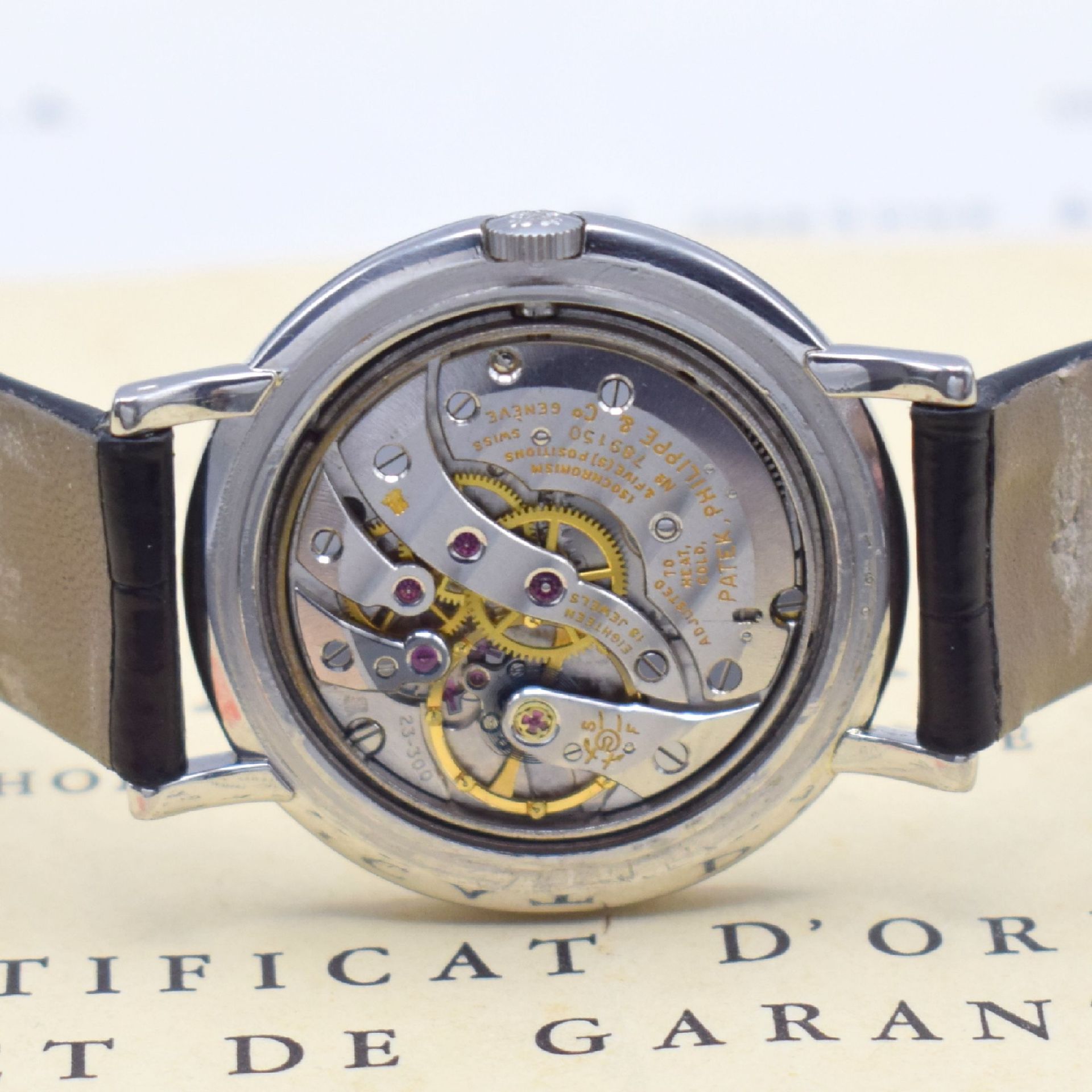 PATEK PHILIPPE sehr seltene Armbanduhr in Platin Referenz - Image 6 of 7
