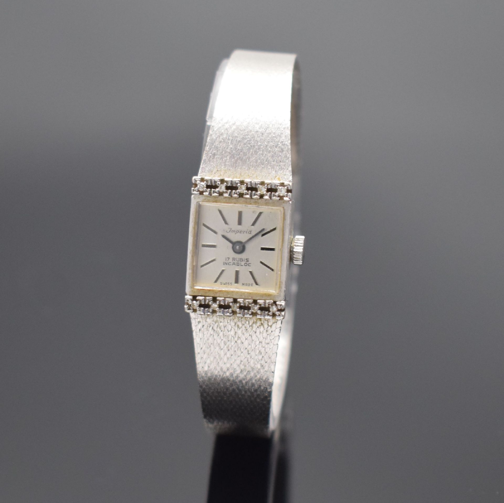 IMPERIA Damenarmbanduhr in WG 585/000, Schweiz verk. lt.