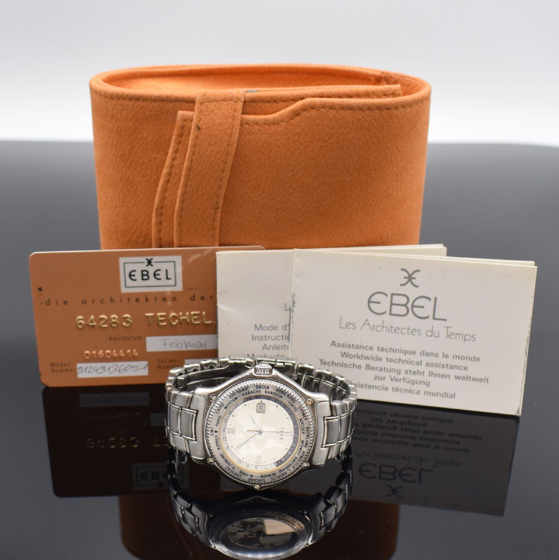 EBEL Voyager Herrenarmbanduhr mit Weltzeitanzeige Referenz - Image 6 of 6