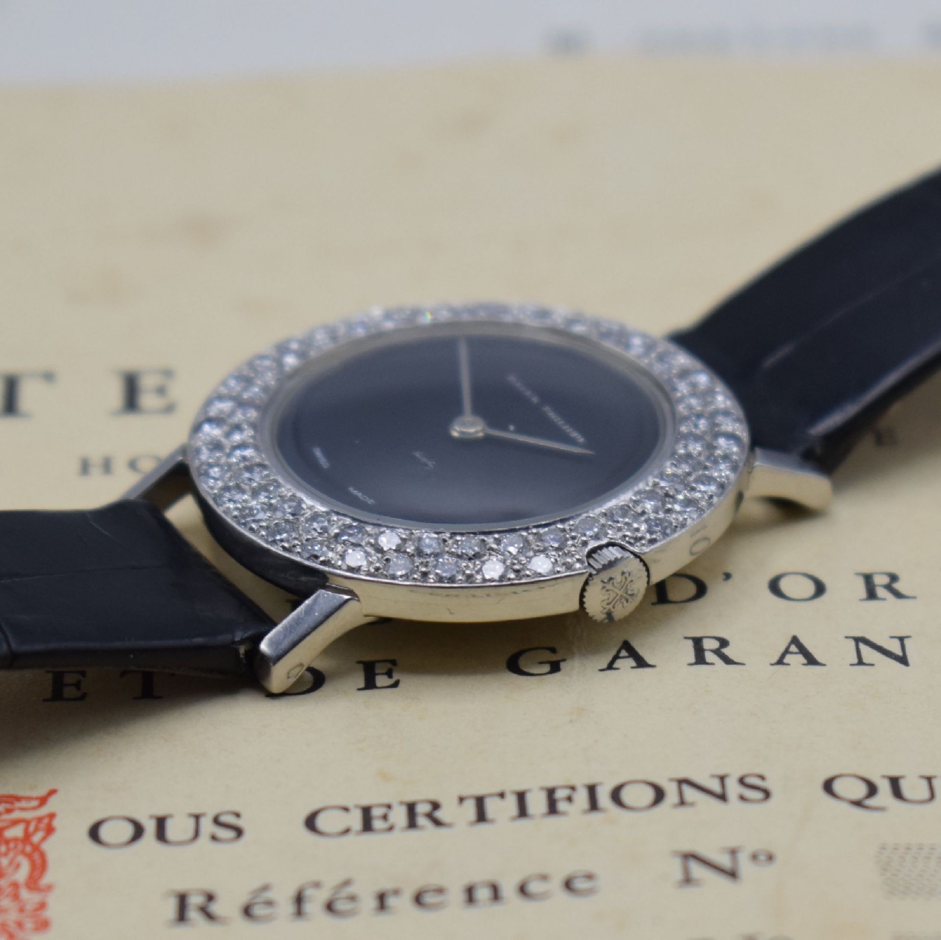 PATEK PHILIPPE sehr seltene Armbanduhr in Platin Referenz - Image 4 of 7