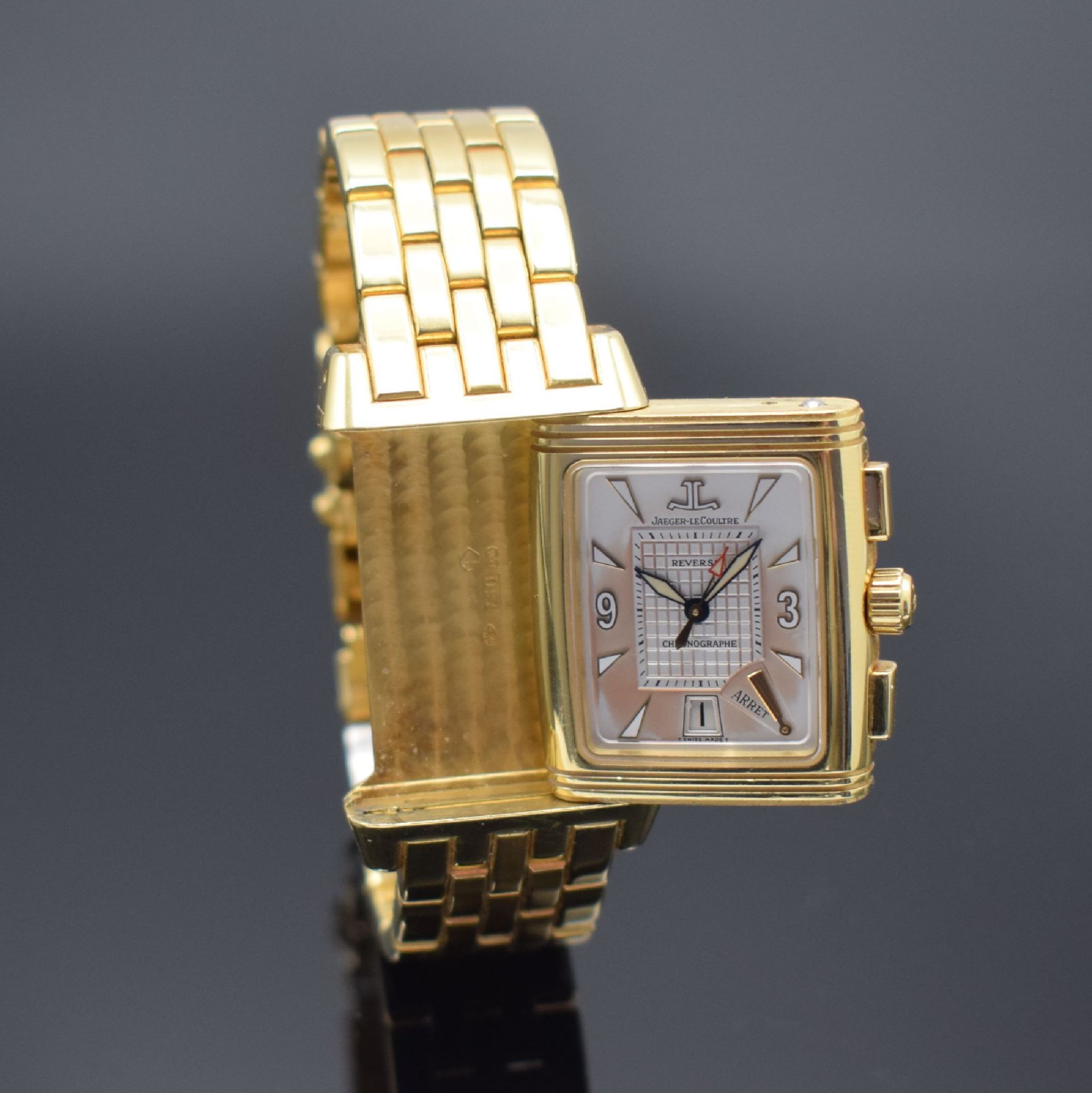 Jaeger-LeCoultre Armbandchronograph Modell Reverso - Bild 4 aus 10