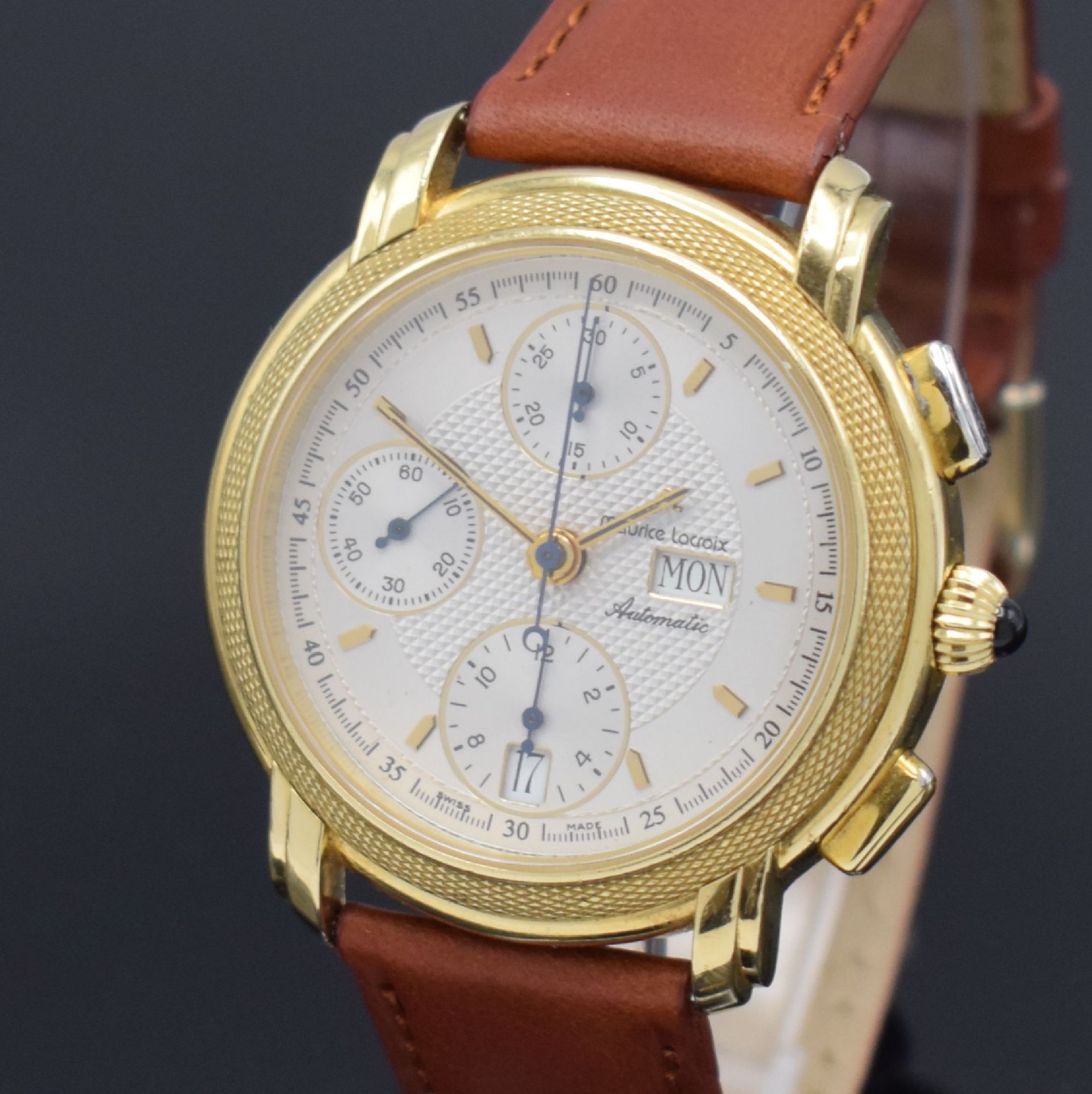 MAURICE LACROIX Armbandchronograph in GG 750/000 Referenz - Image 2 of 5