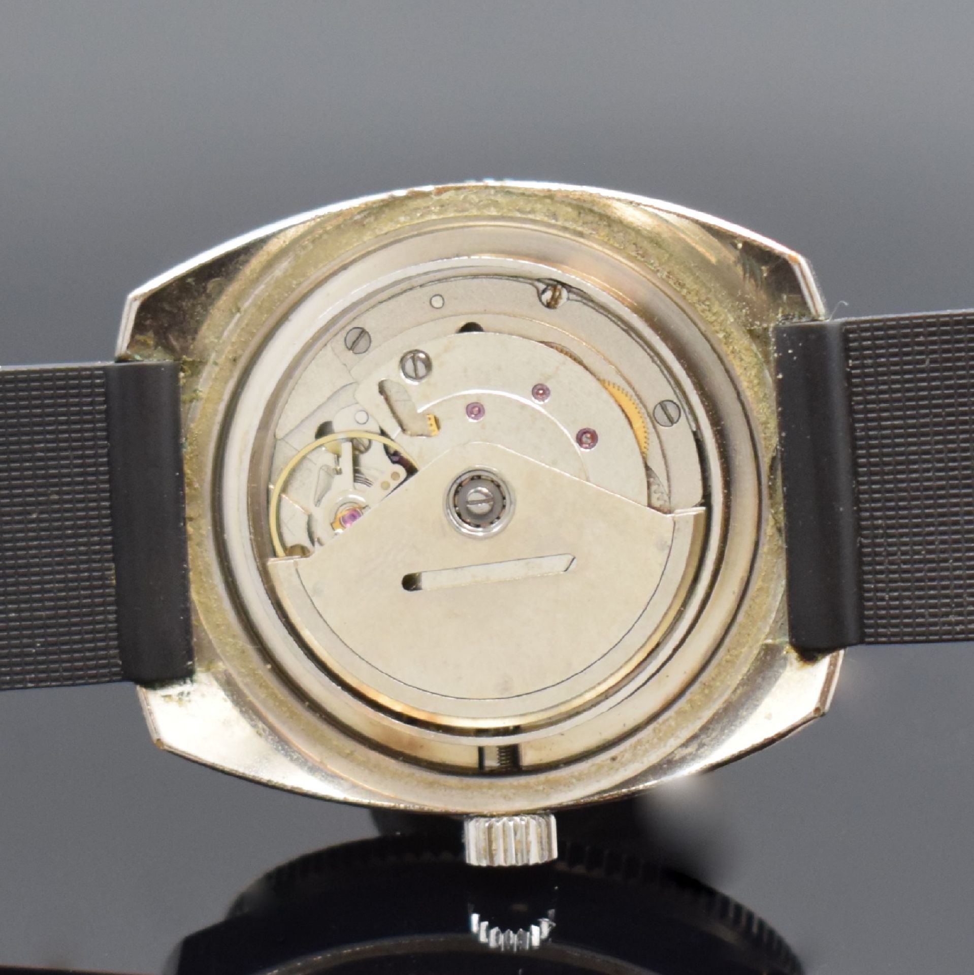 GLASHÜTTE seltene Herrenarmbanduhr Spezichron im Militärdesign - Image 6 of 6