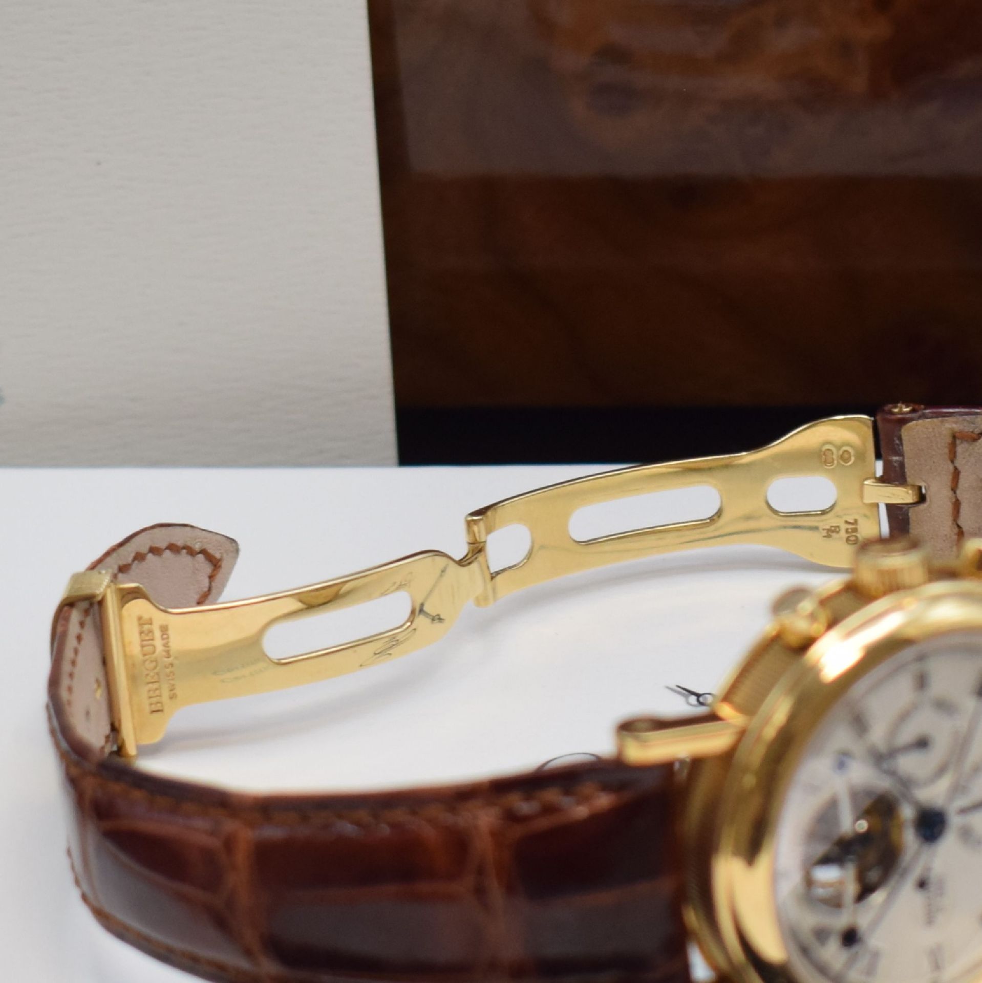BREGUET Armbandtourbillon mit Chronograph in GG 750/000 - Image 4 of 7