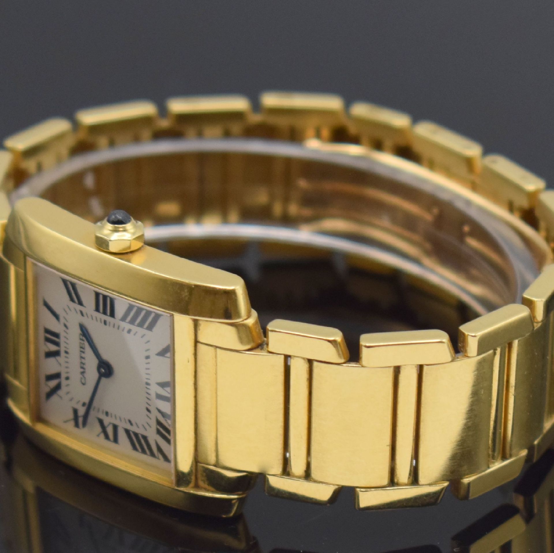 CARTIER Tank Francaise Damenarmbanduhr in GG 750/000 - Bild 3 aus 7