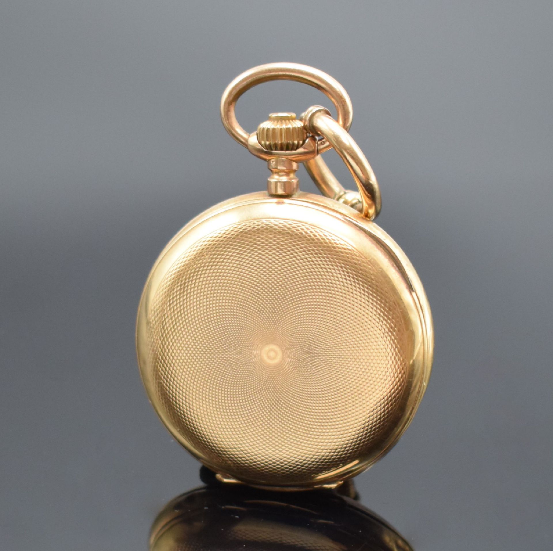 FAUVETTE HAD. Savonette Herrentaschenuhr in RG 585/000, - Image 4 of 8