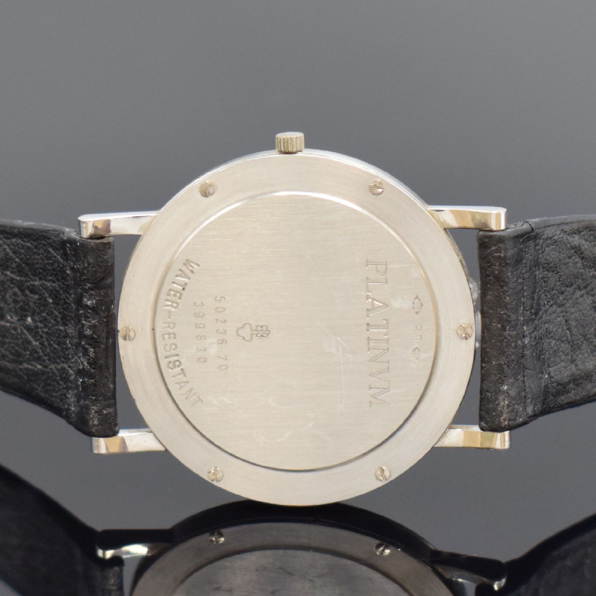 CORUM Armbanduhr in Platin, Schweiz um 1985, quarz, Boden - Bild 5 aus 5