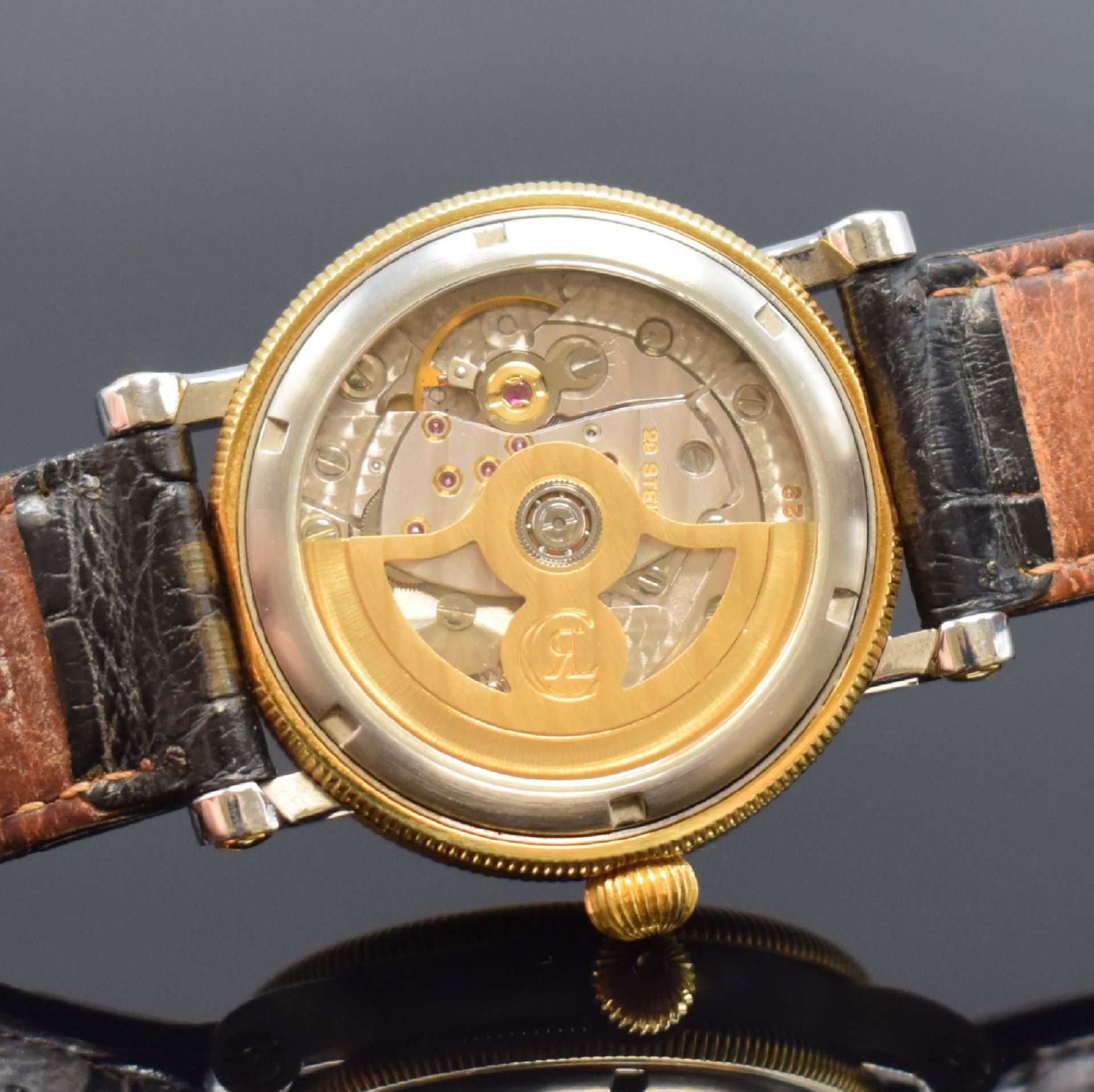 CHRONOSWISS Regulateur Medium-Armbanduhr in Stahl und Gold - Bild 6 aus 6