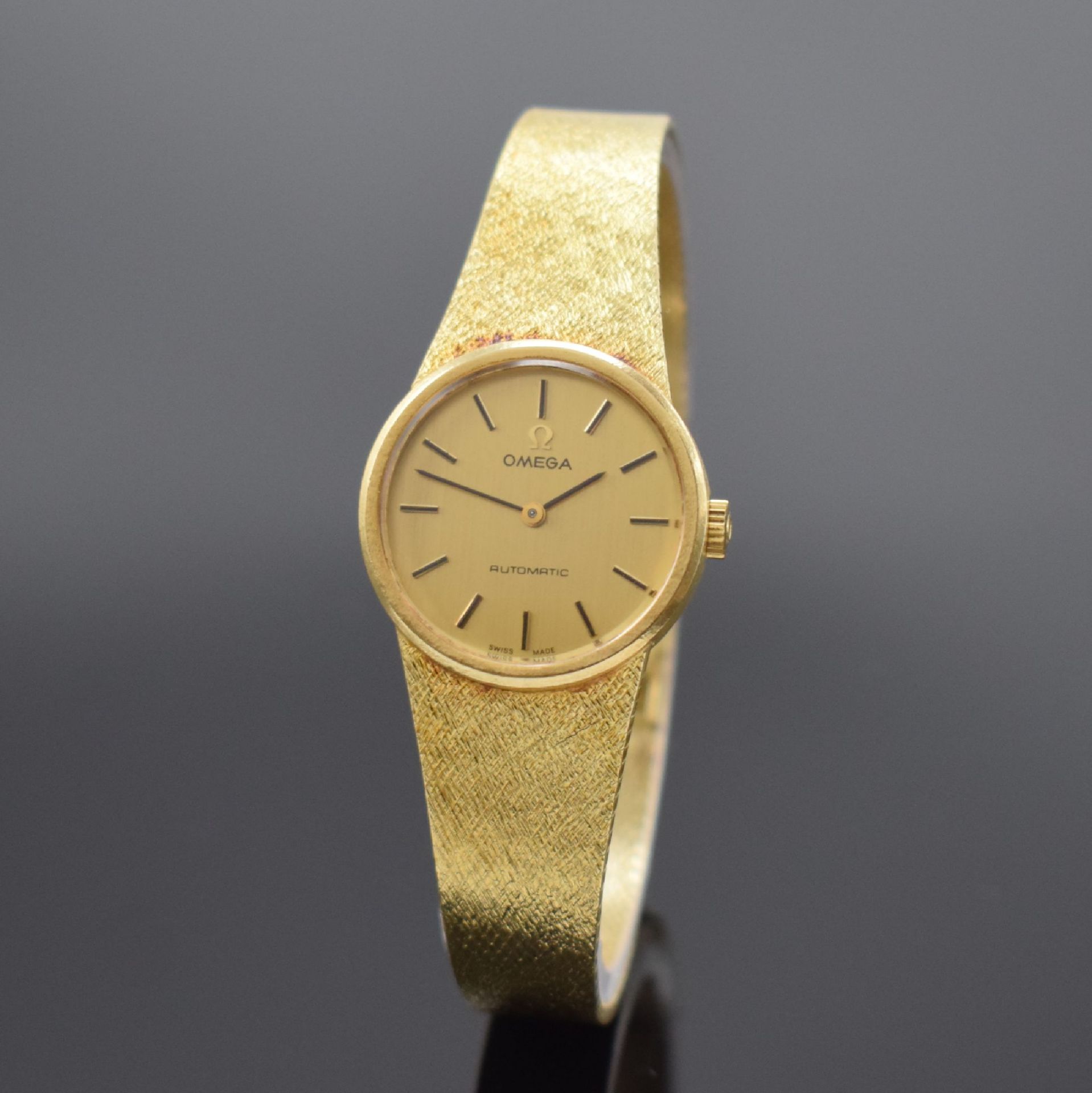 OMEGA Damenarmbanduhr in GG 585/000, Schweiz um 1973,