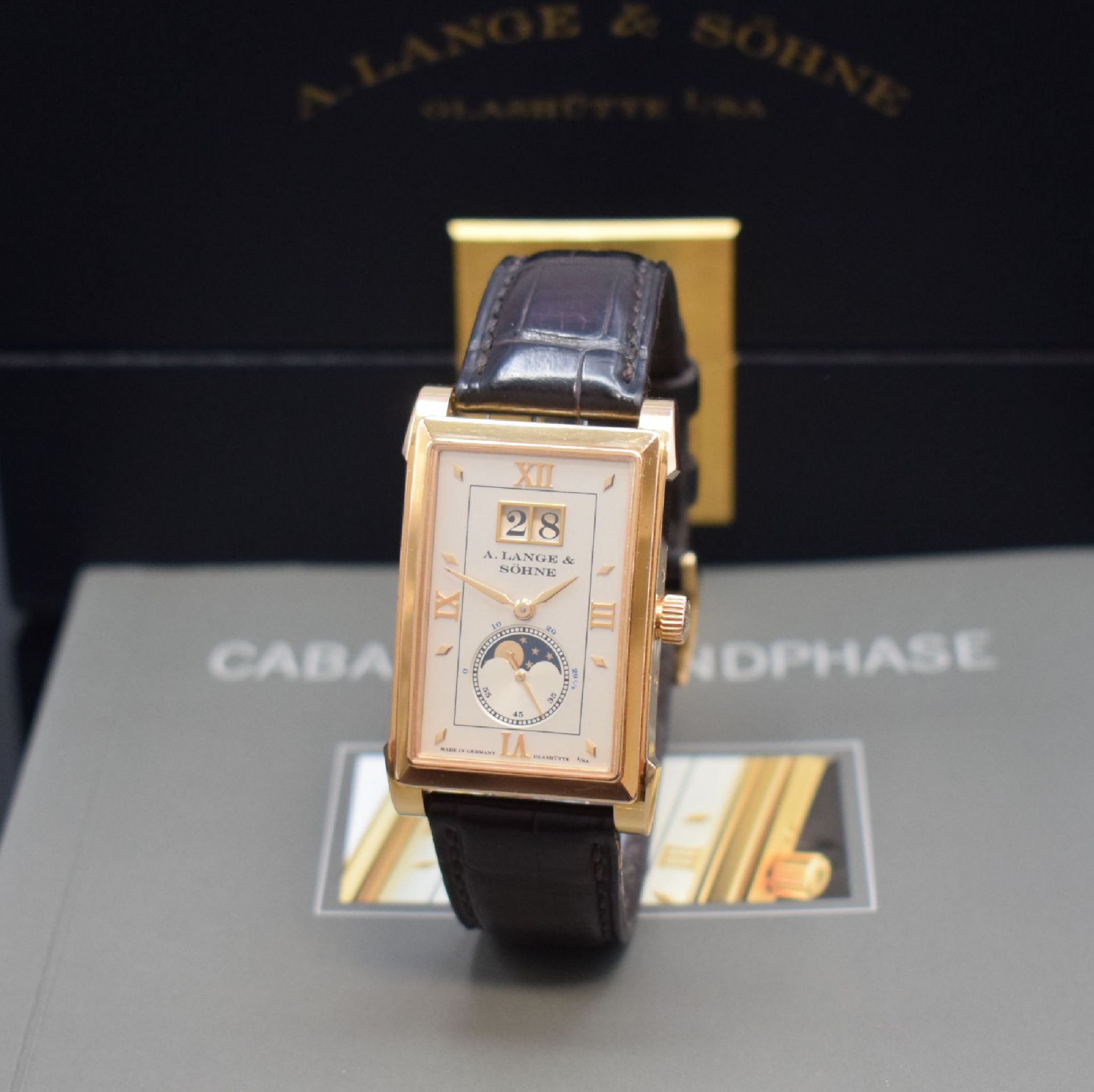 A. LANGE & SÖHNE hochfeine Herrenarmbanduhr Serie Cabaret