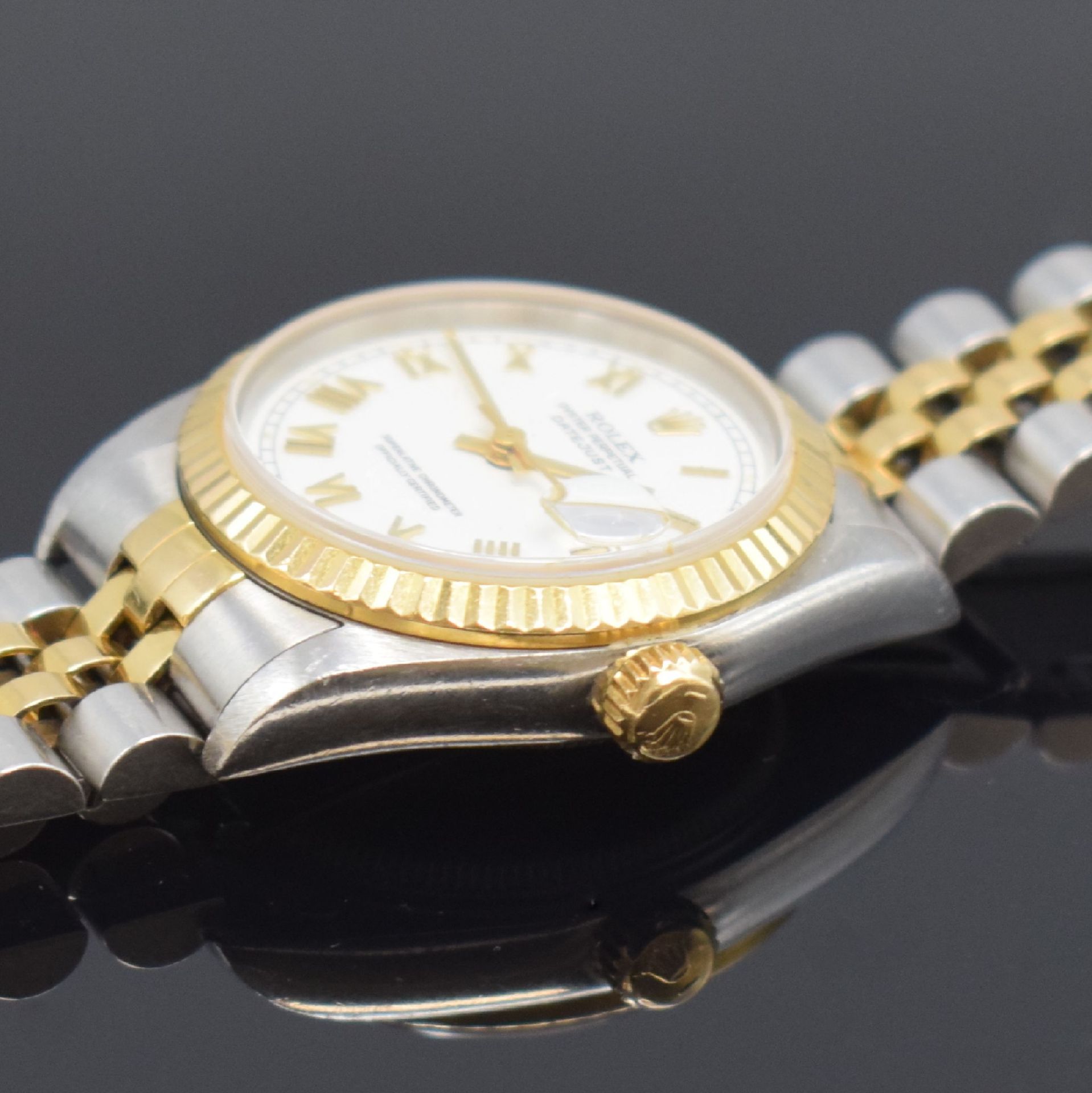 ROLEX Oyster Perpetual Datejust Armbanduhr in Stahl/Gold - Bild 4 aus 6