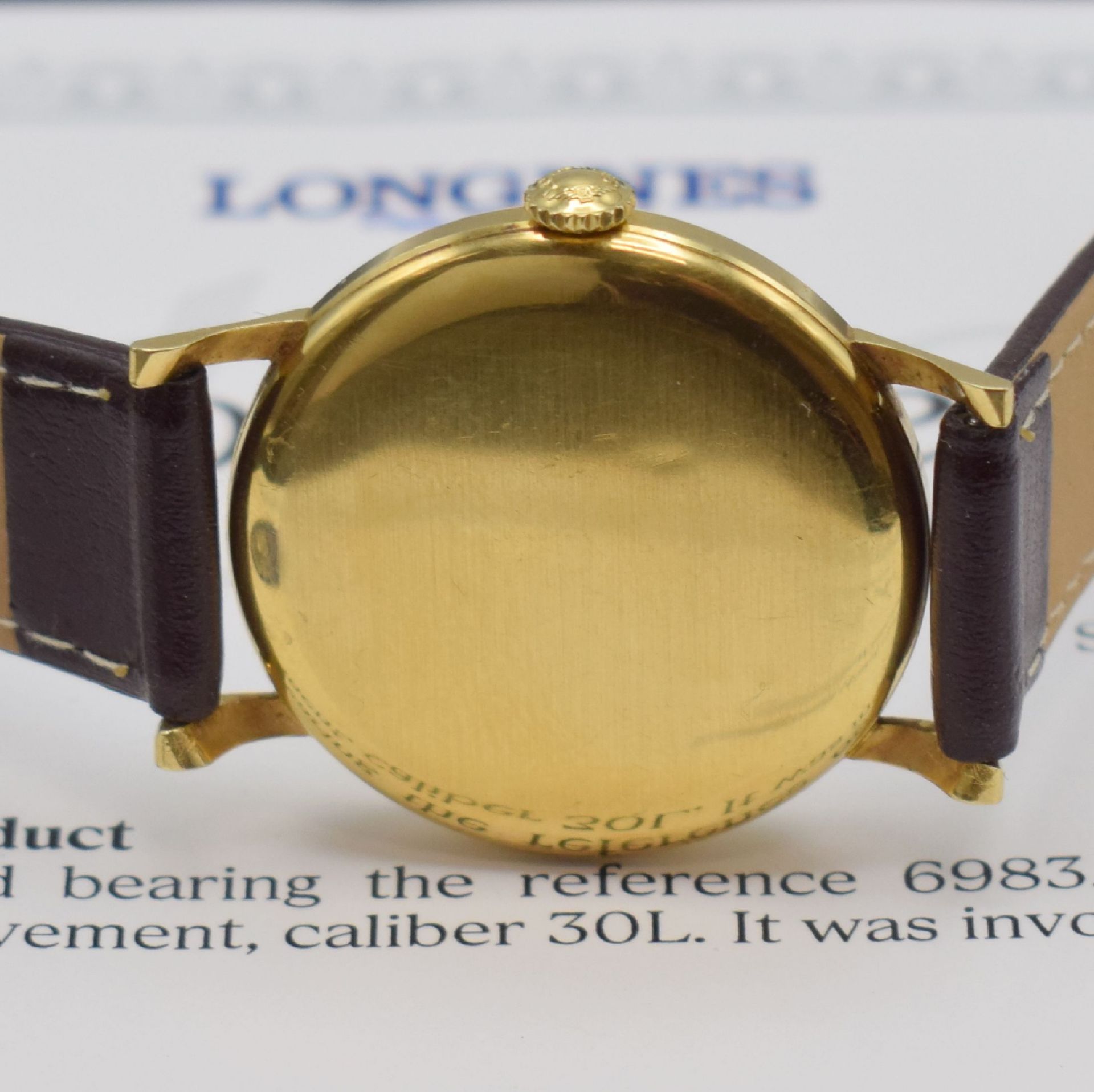 LONGINES Kaliber 30 L Herrenarmbanduhr in GG 750/000 - Image 4 of 6