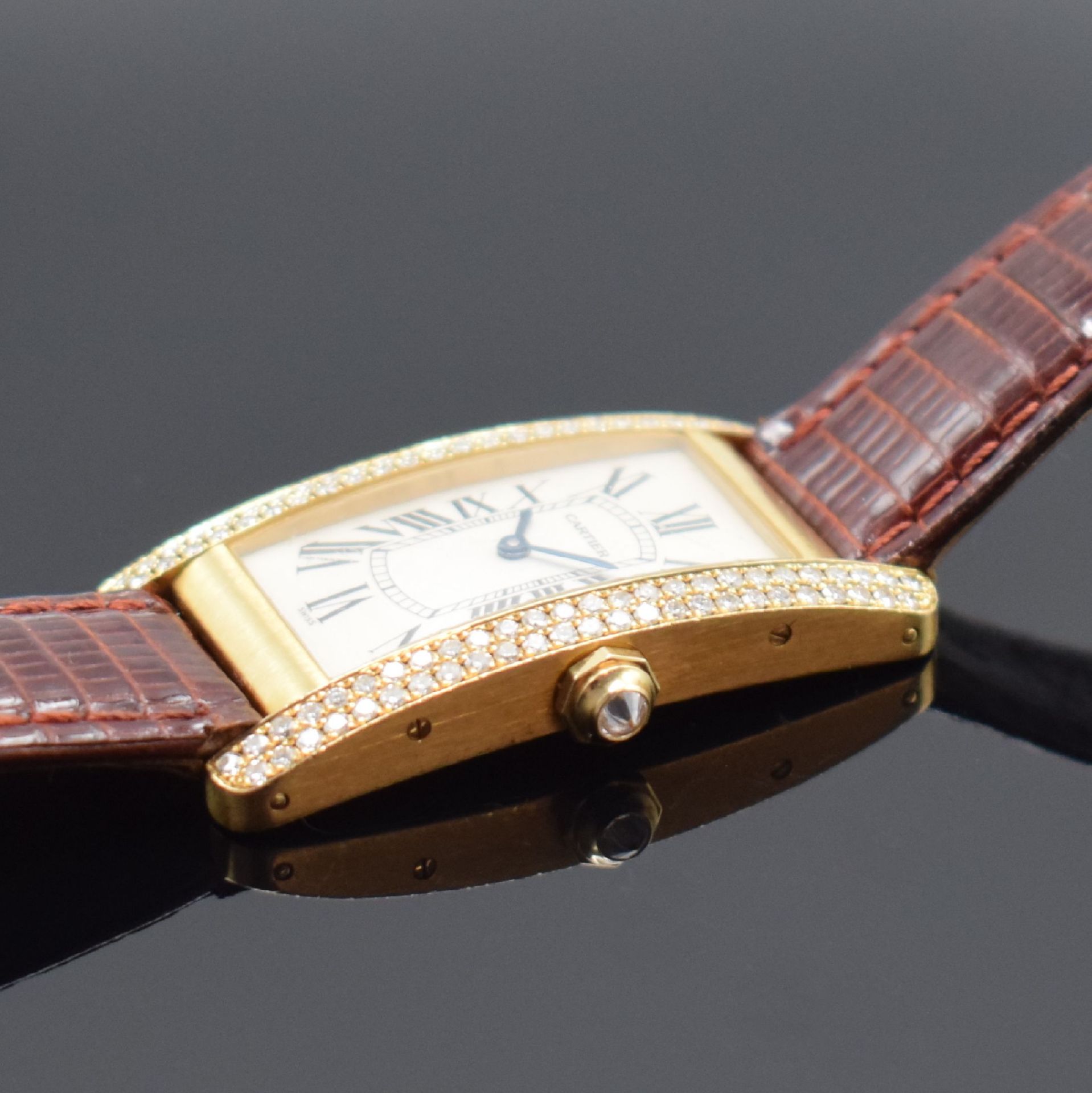 CARTIER Tank Americaine Armbanduhr in GG 750/000 mit - Image 3 of 5