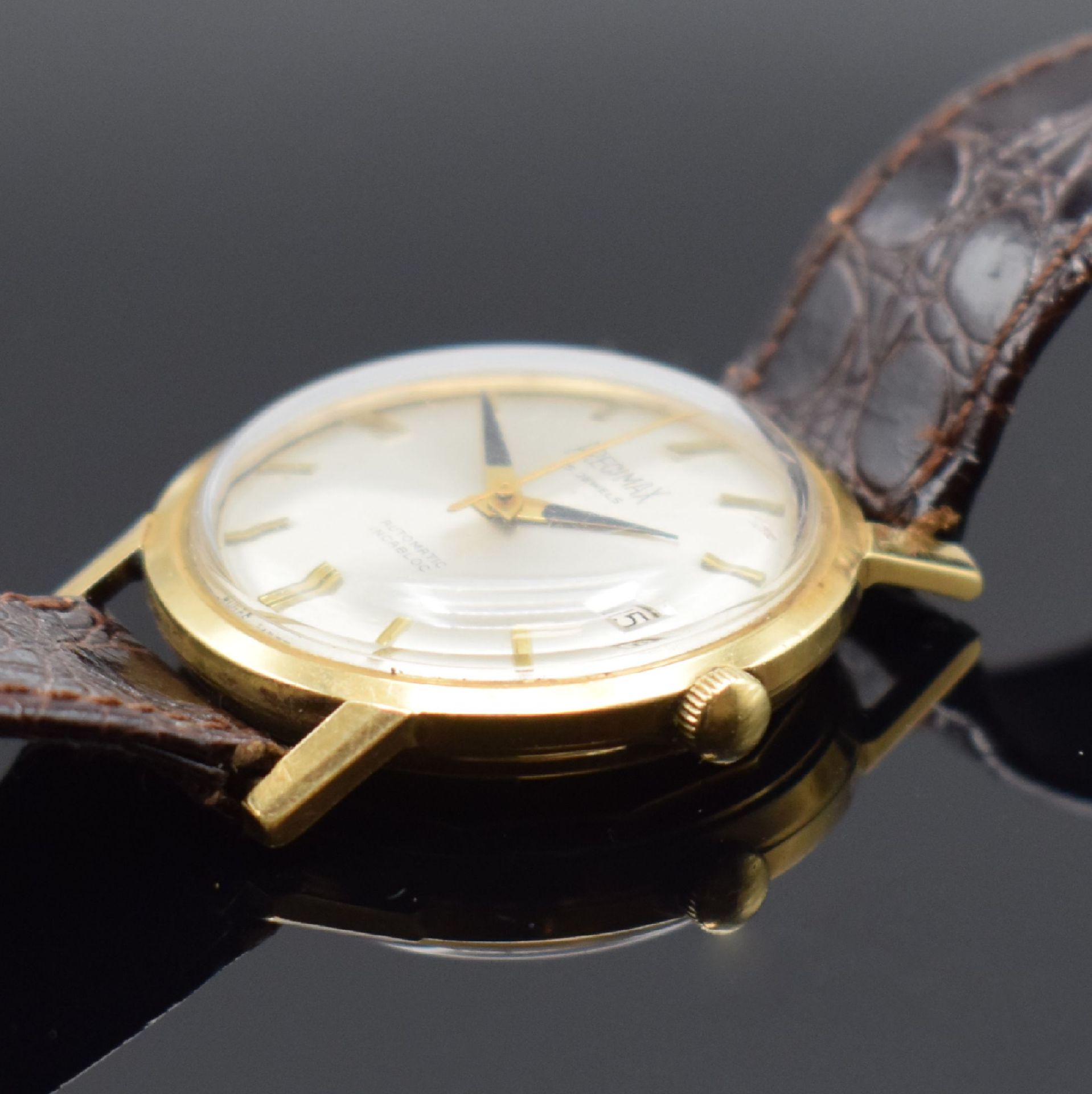 PRECIMAX Herrenarmbanduhr in GG 585/000 Referenz 8845, - Image 3 of 6