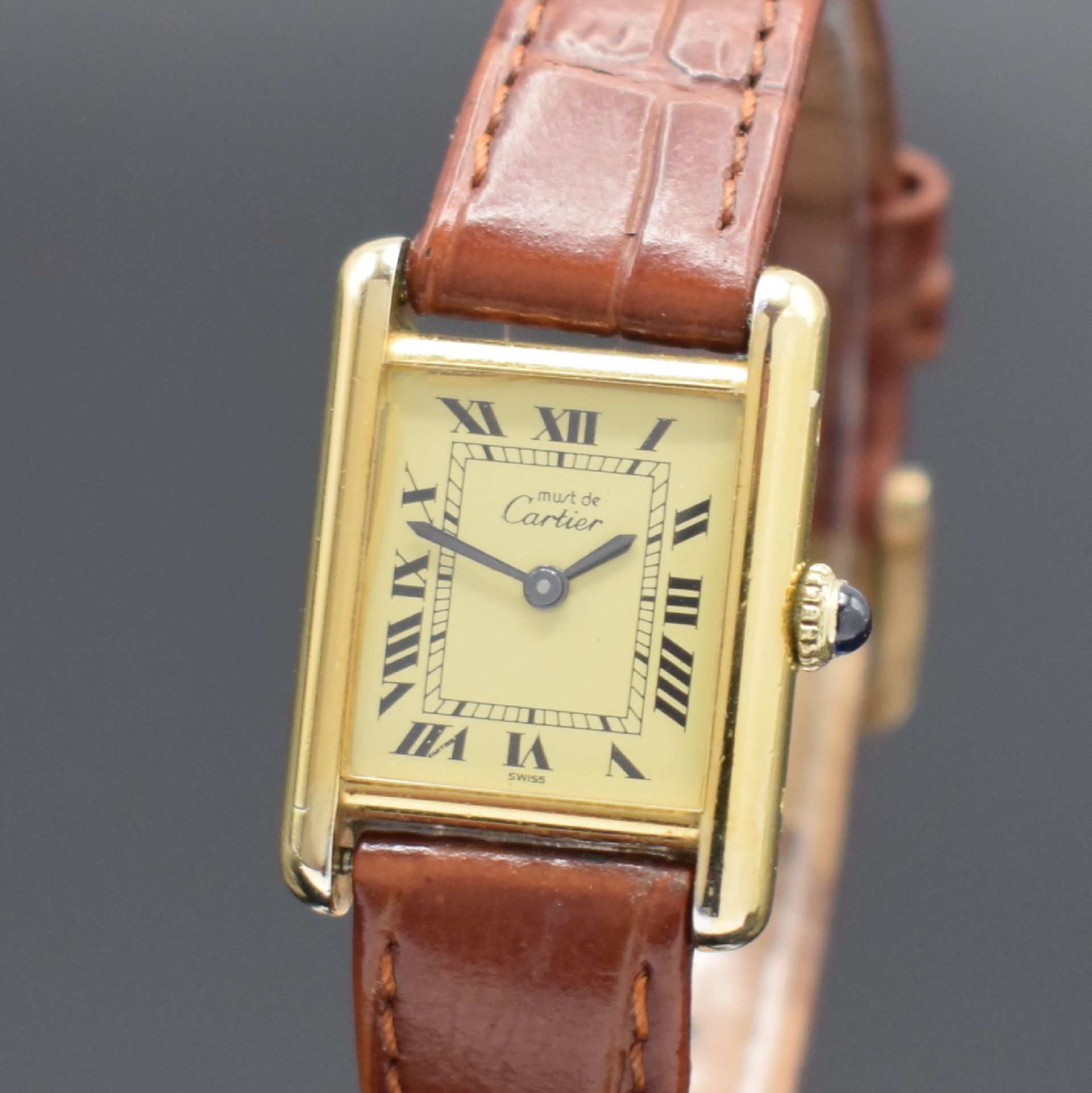 CARTIER Tank Damenarmbanduhr, Schweiz um 1980, quarz, - Image 2 of 5