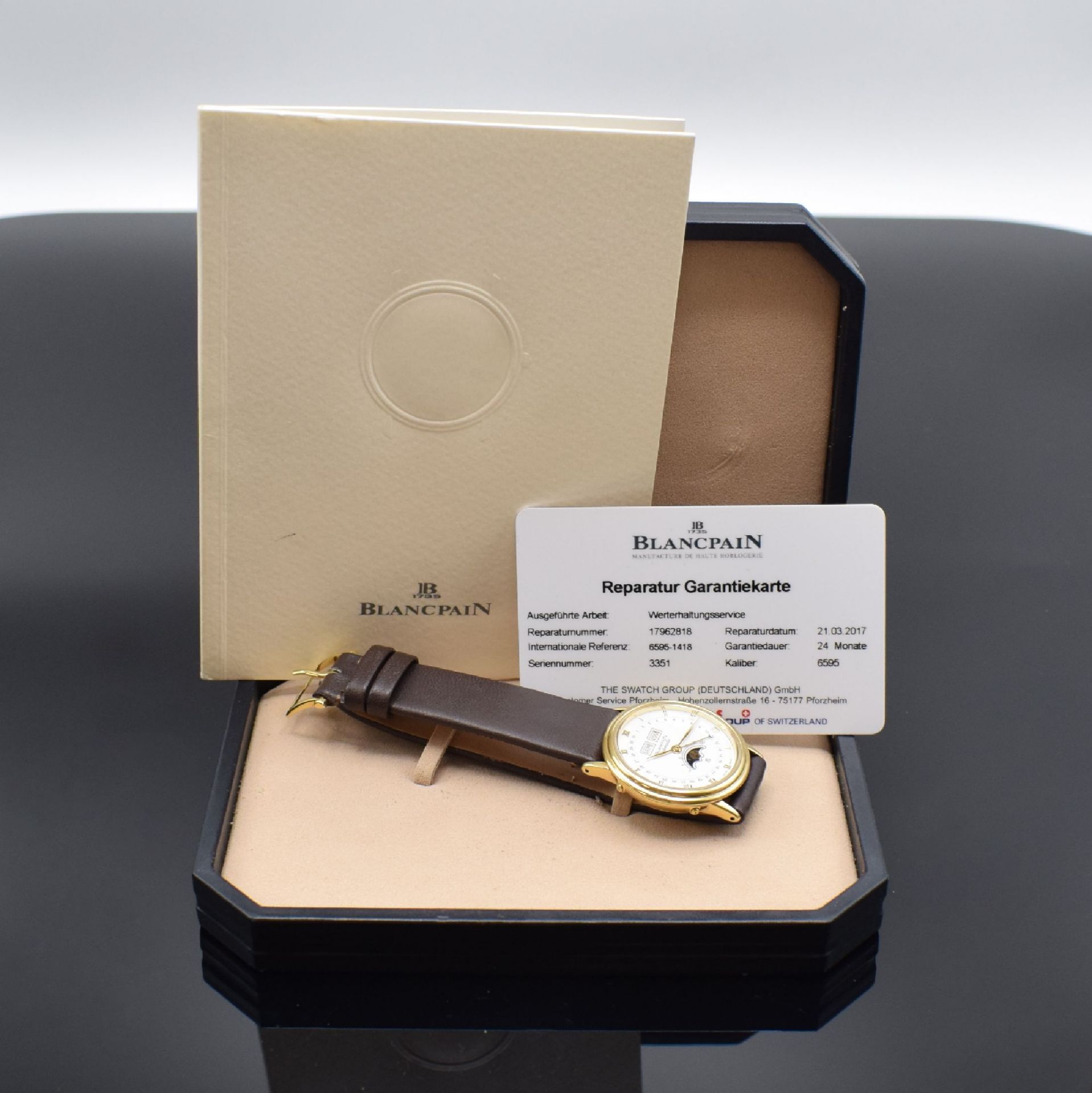 BLANCPAIN Villeret Herrenarmbanduhr mit Vollkalender in GG - Image 11 of 11