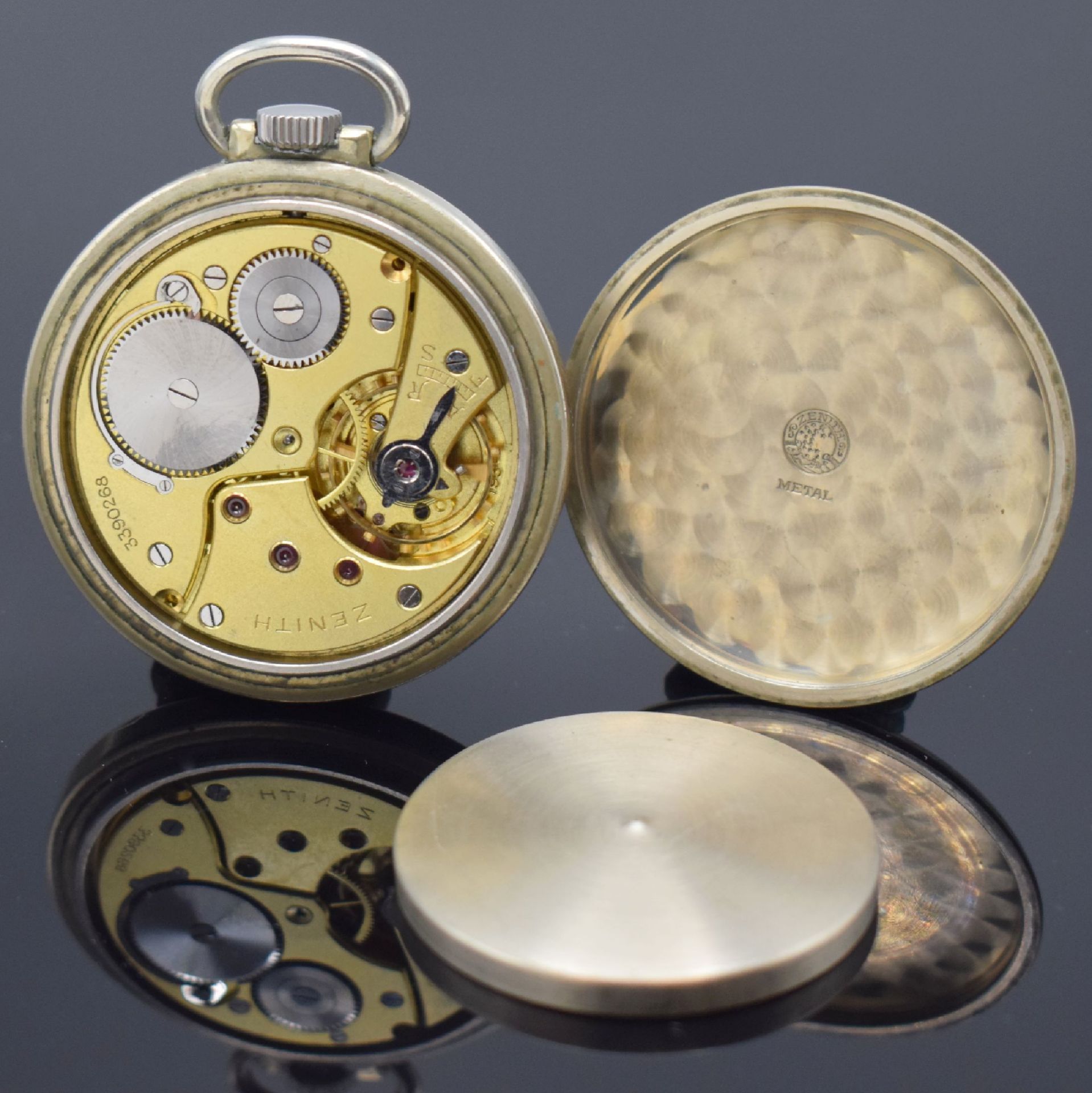 ZENITH Militärtaschenuhr, Schweiz um 1938, Metallgeh., - Image 4 of 5