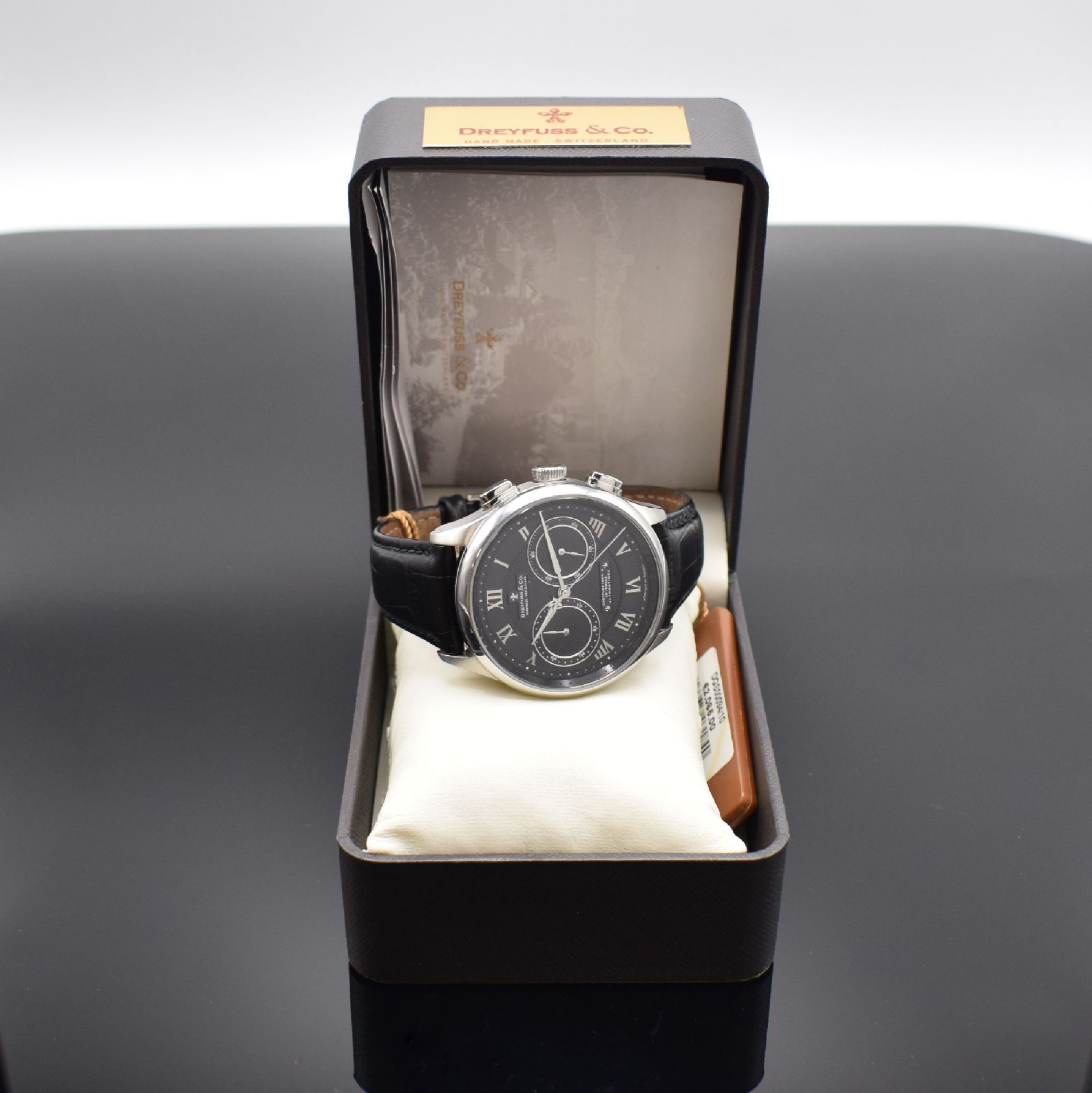 DREYFUSS & Co. Hand Made Herrenarmbanduhr mit Chronograph, - Image 8 of 8