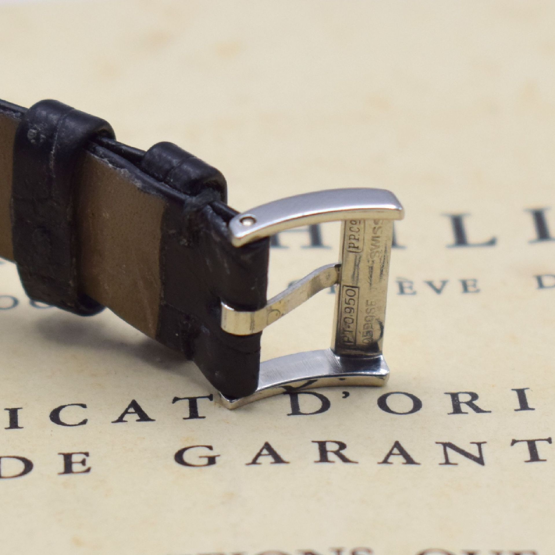 PATEK PHILIPPE sehr seltene Armbanduhr in Platin Referenz - Image 3 of 7