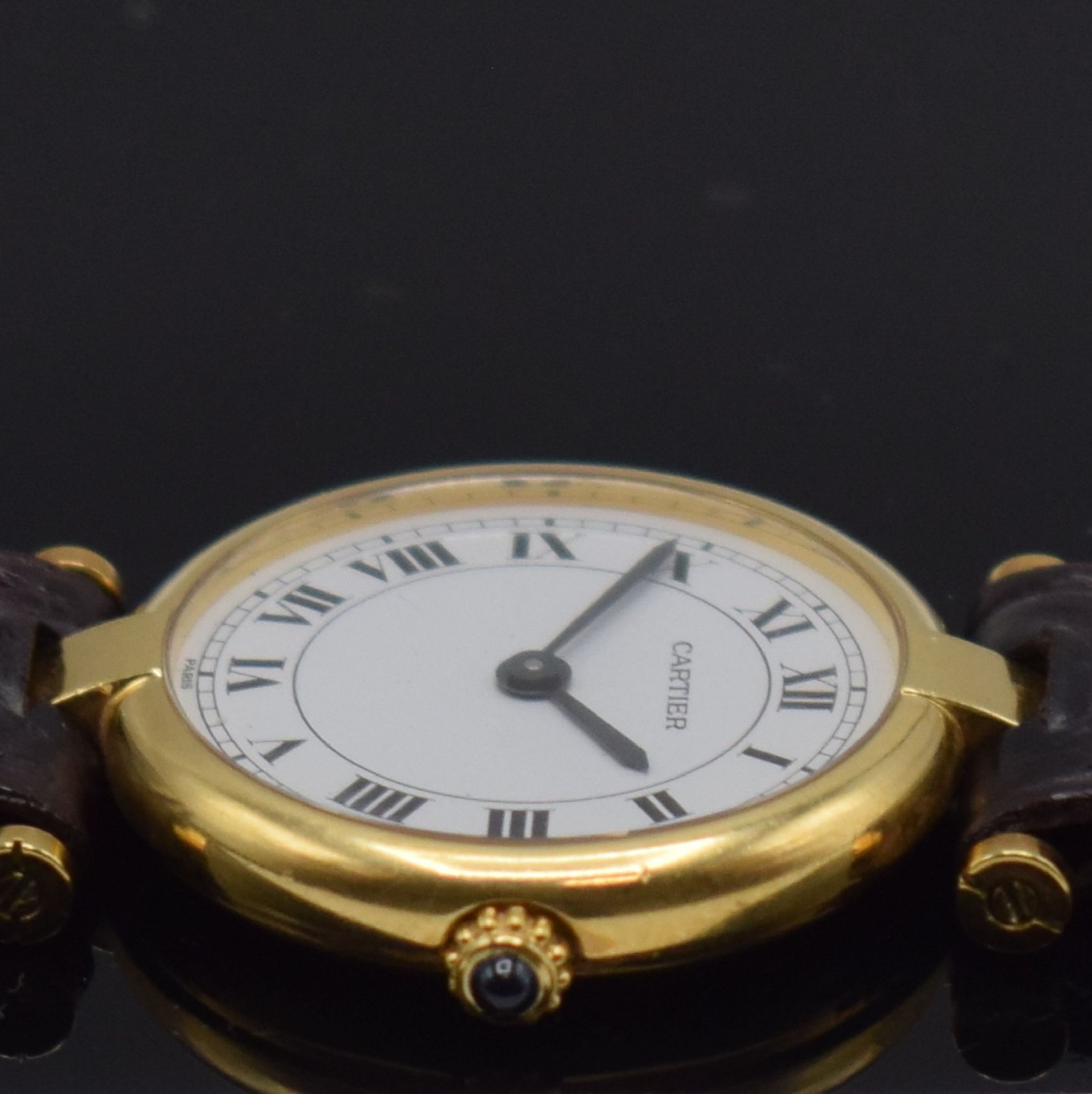 CARTIER Vendome Damenarmbanduhr in GG 750/000, Schweiz um - Bild 4 aus 5