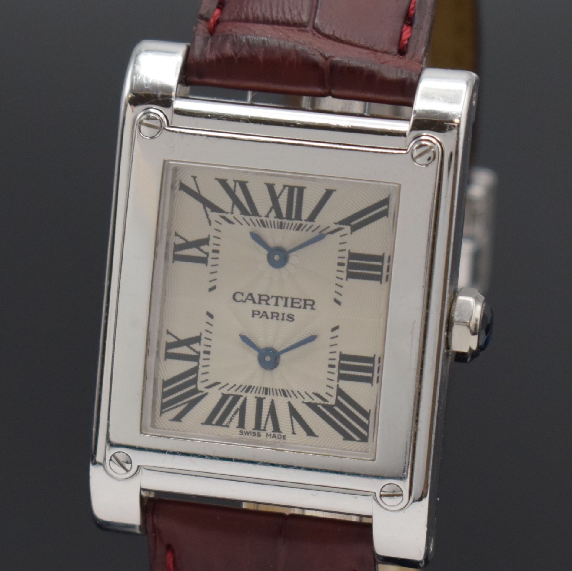 CARTIER Tank á Vis Herrenarmbanduhr mit 2 Zeitzonen aus - Bild 2 aus 10