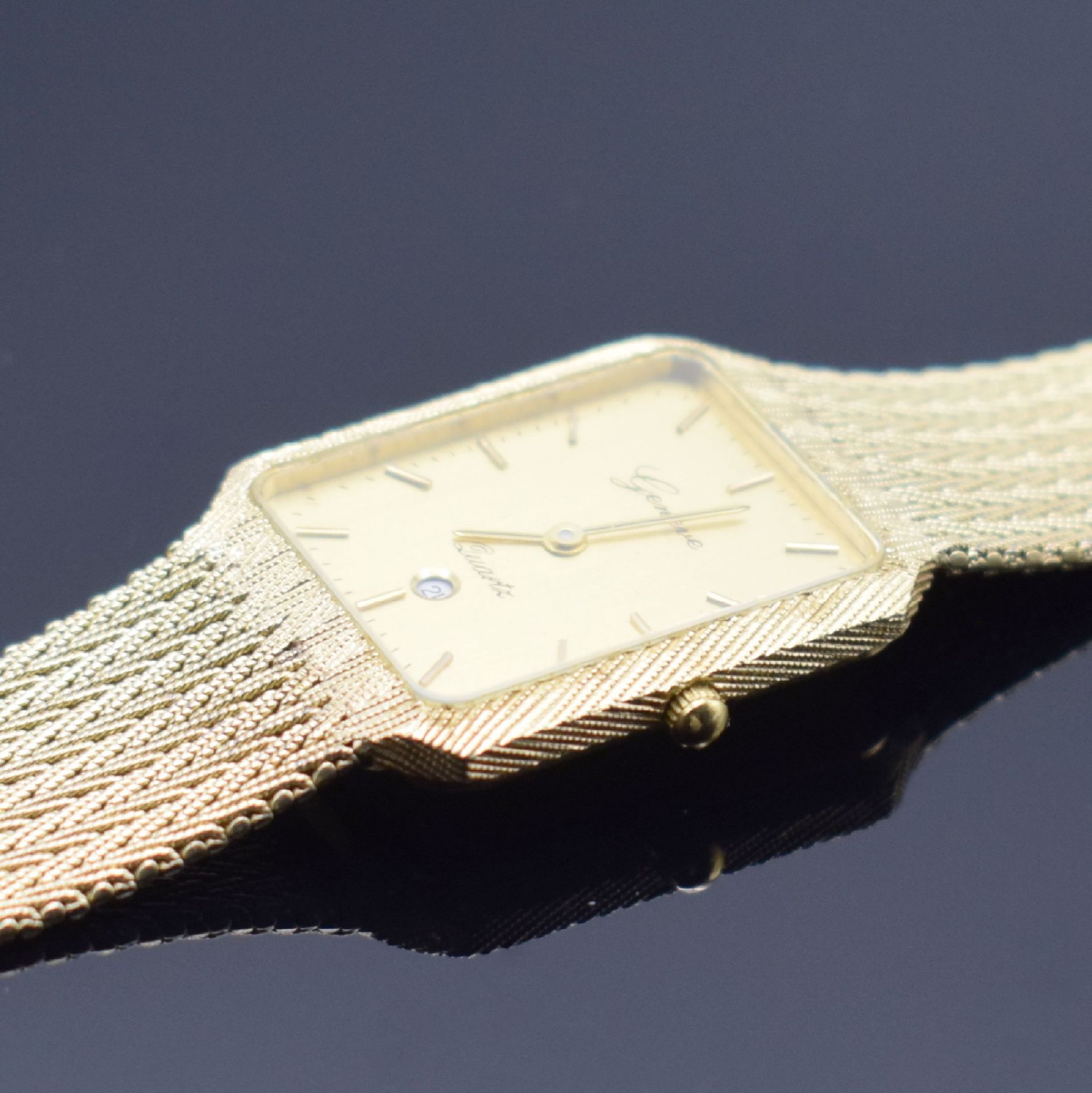 GENEVE Armbanduhr in GG 585/000, Schweiz um 1980, quarz, - Bild 4 aus 5