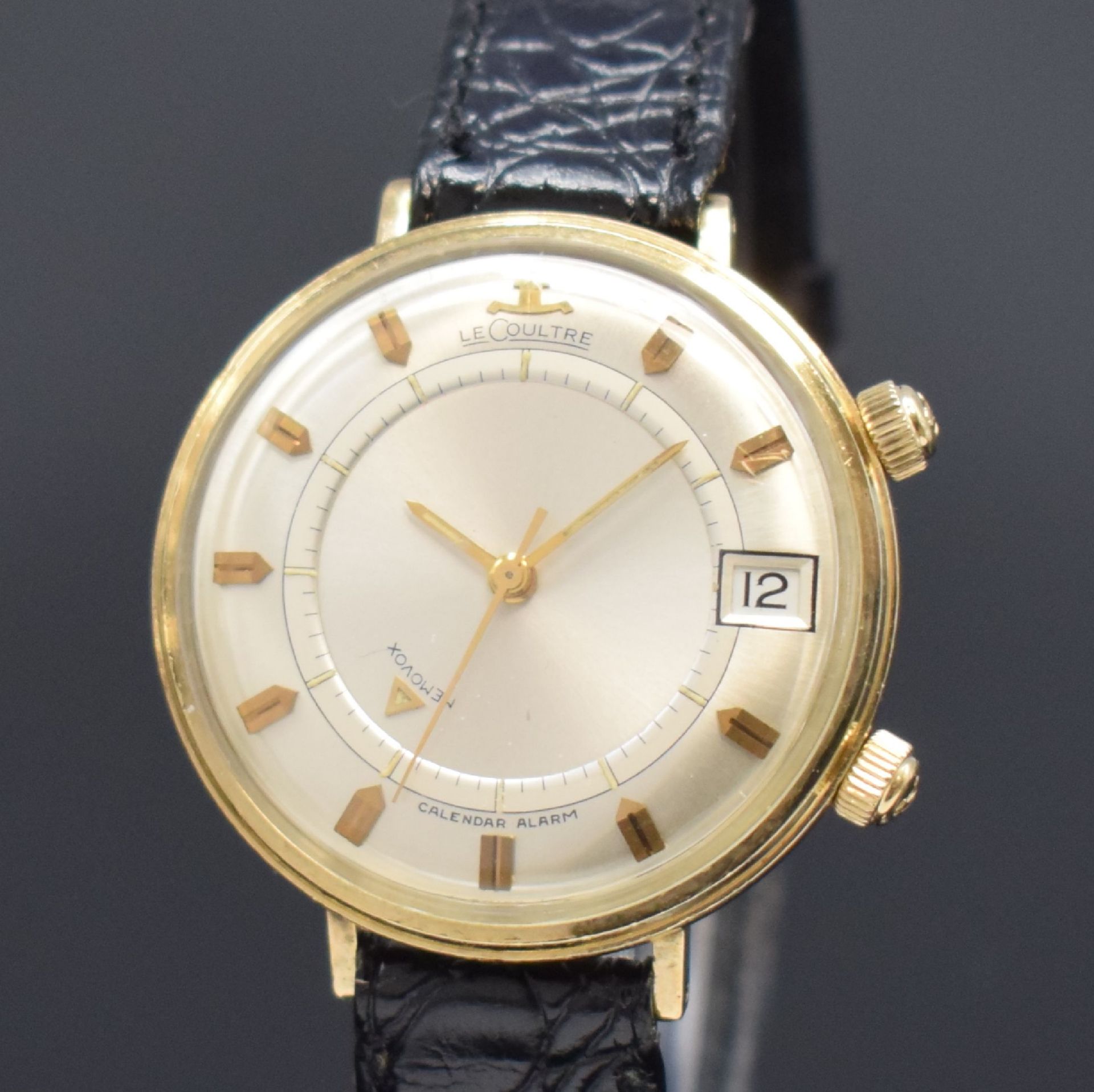 LeCoultre Memovox Herrenarmbanduhr mit Wecker, Schweiz f. - Image 2 of 4