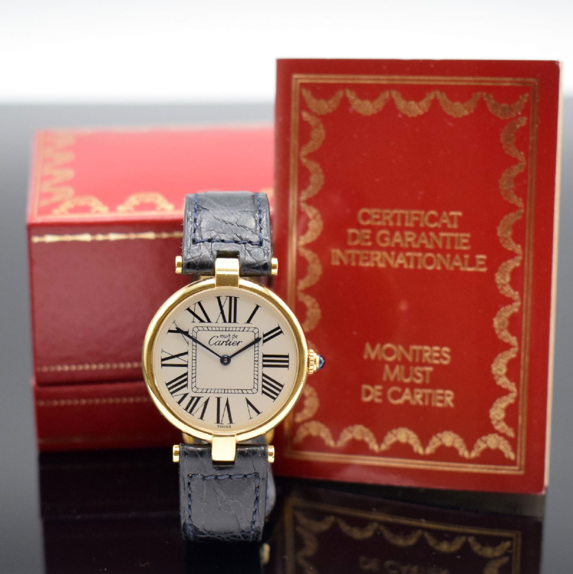 CARTIER Paris Vermeil Damenarmbanduhr Referenz 59003 mit