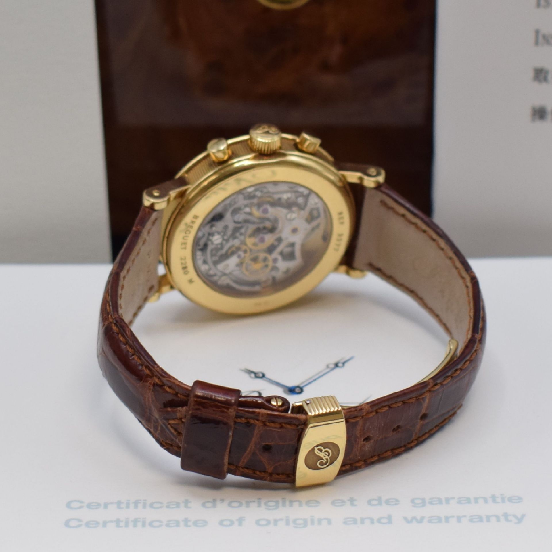 BREGUET Armbandtourbillon mit Chronograph in GG 750/000 - Image 3 of 7