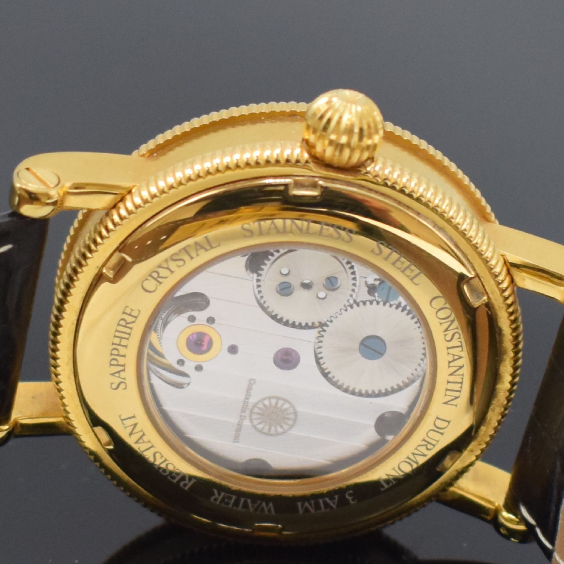 CONSTANTIN DURMONT Herrenarmbanduhr mit Tourbillon, um - Image 3 of 5