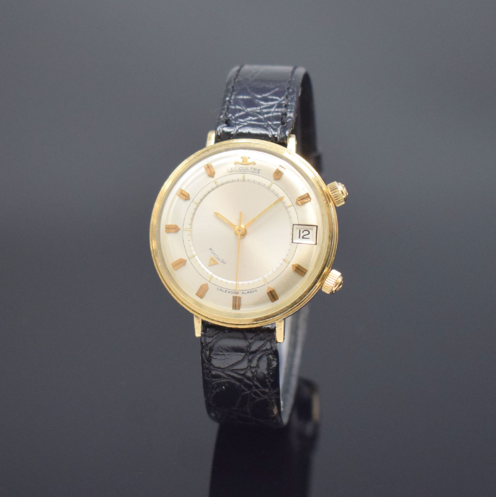 LeCoultre Memovox Herrenarmbanduhr mit Wecker, Schweiz f.