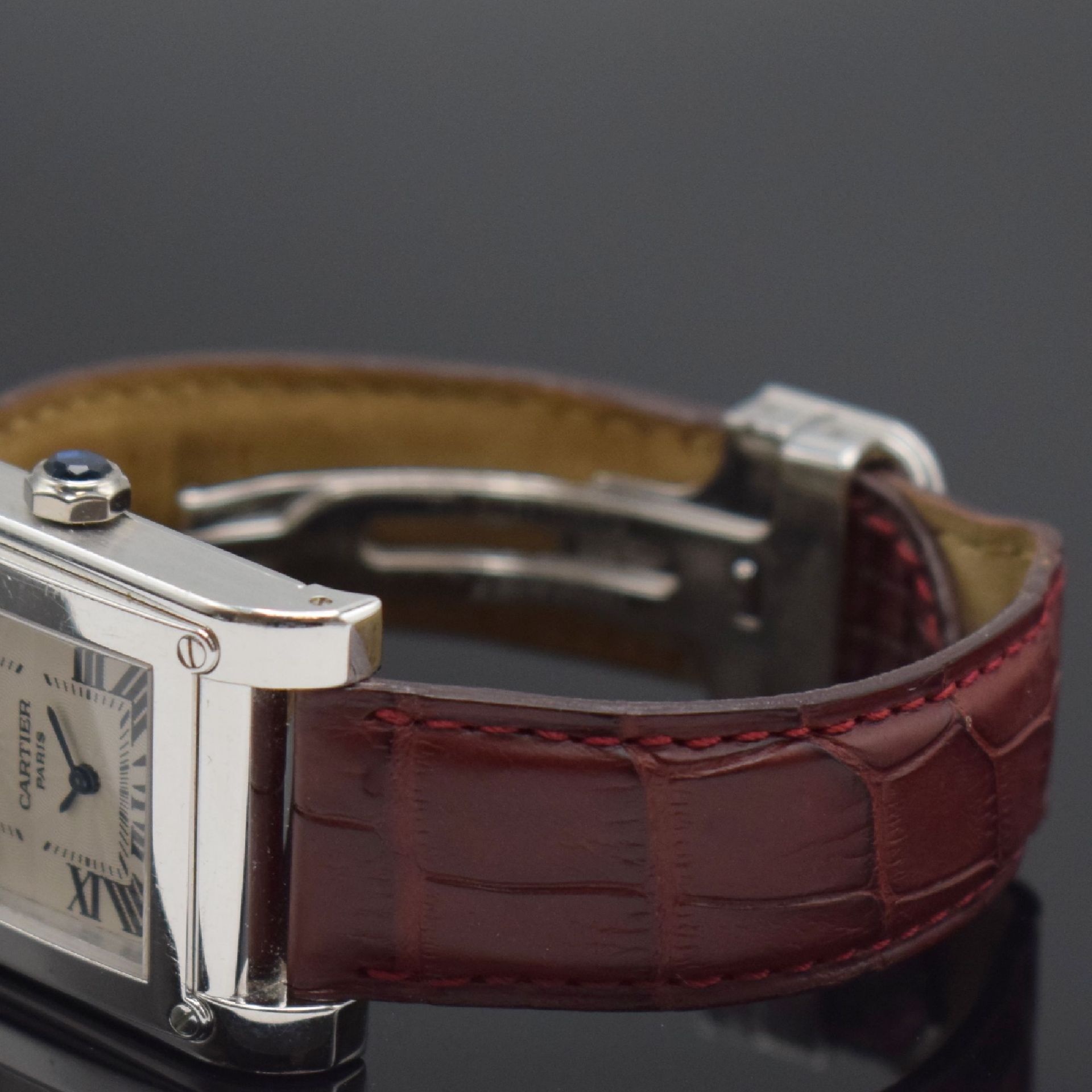 CARTIER Tank á Vis Herrenarmbanduhr mit 2 Zeitzonen aus - Bild 5 aus 10