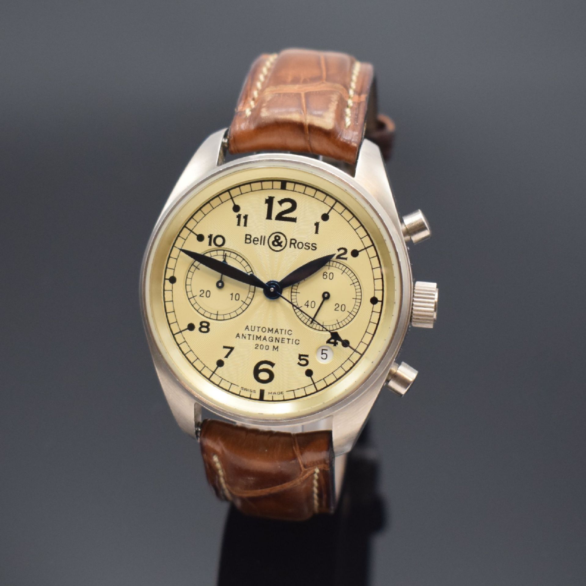 BELL & ROSS seltener Vintage 126 Armbandchronograph in