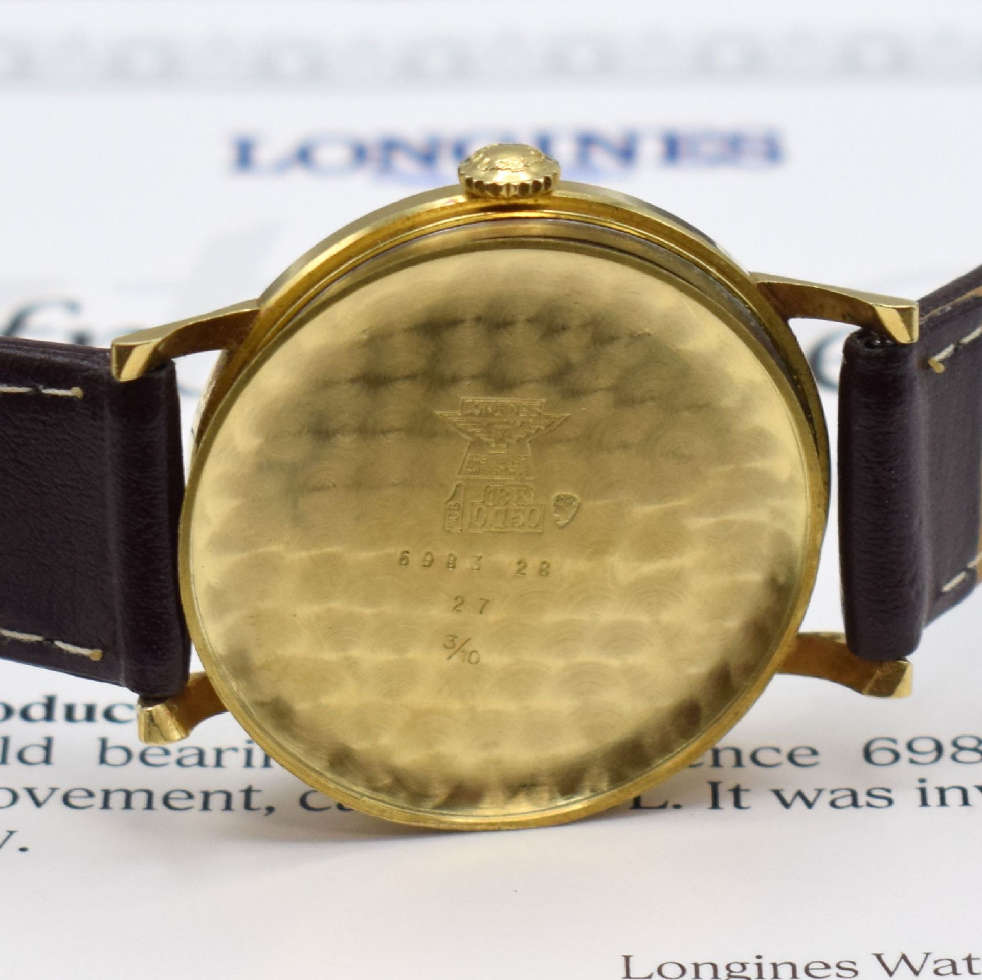 LONGINES Kaliber 30 L Herrenarmbanduhr in GG 750/000 - Image 6 of 6