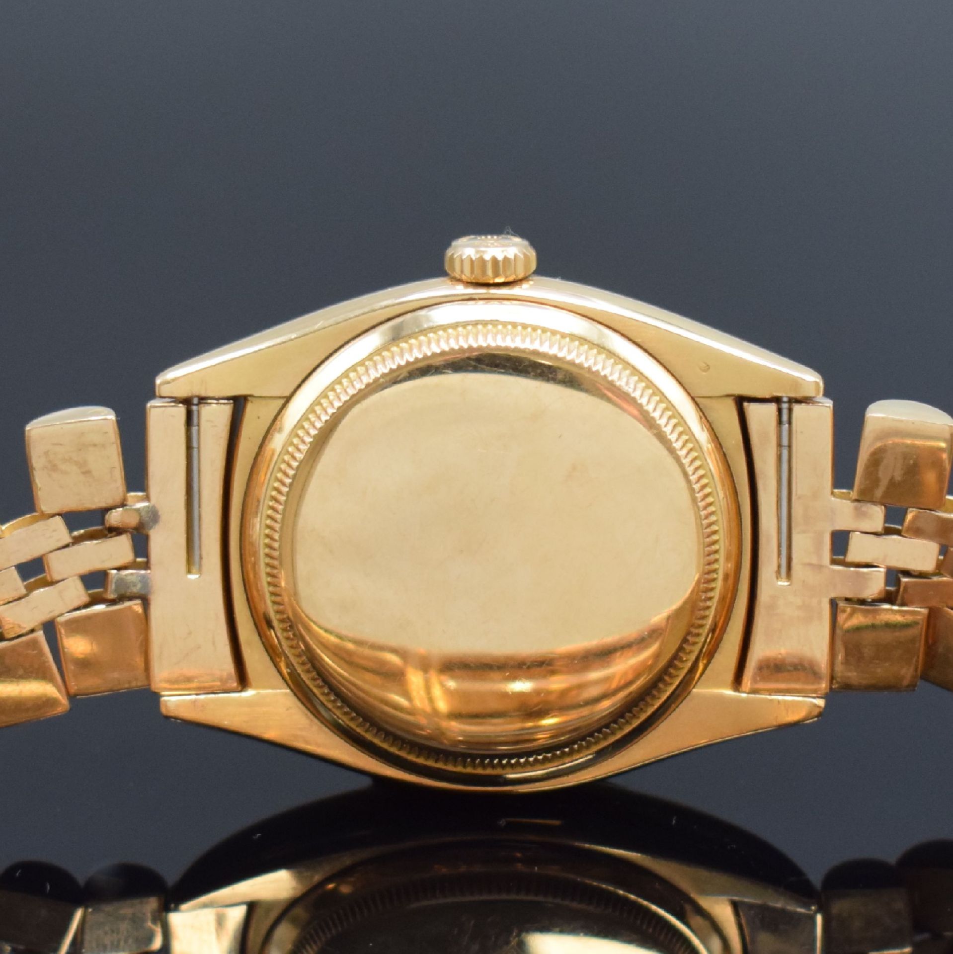 ROLEX Datejust 'Ovettone' Herrenarmbanduhr in RoseG - Image 6 of 6